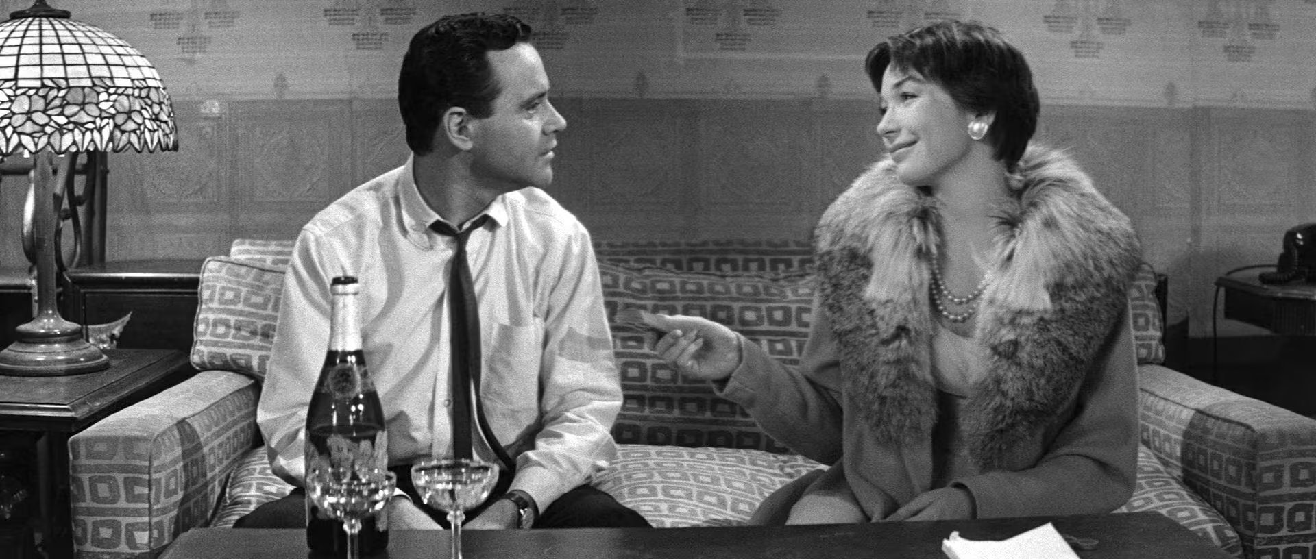 Junto a Jack Lemmon en el film El apartamento o Piso de soltero