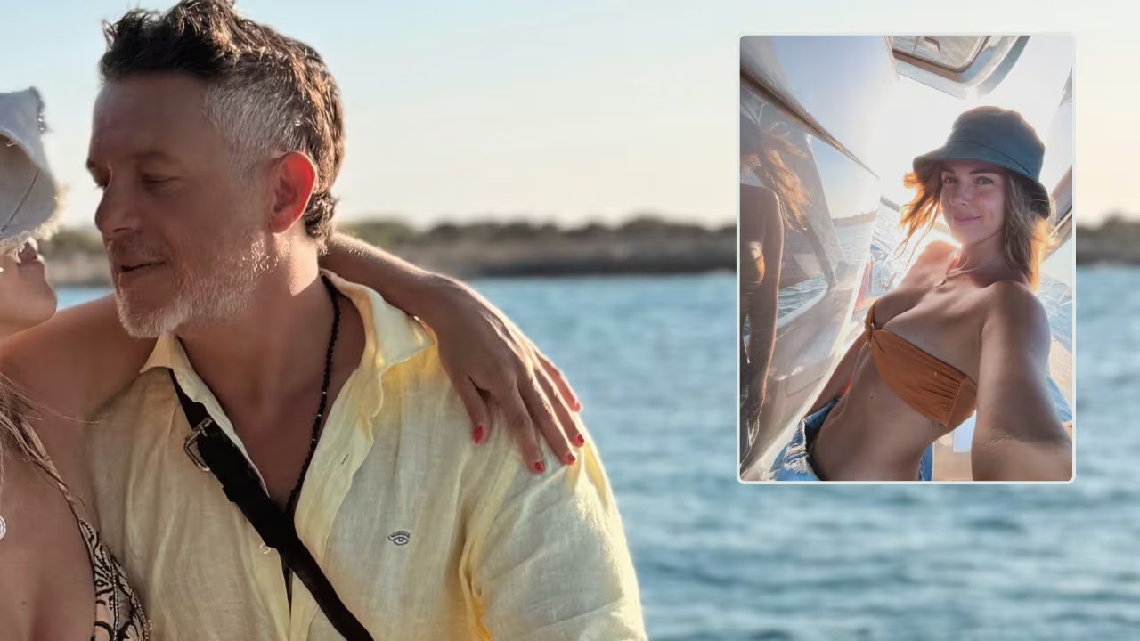 El cantante Alejandro Sanz y la actriz Stephanie Cayo disfrutan de sus vacaciones familiares en Mallorca, con un retrato de la actriz a bordo del yate. (Instagram Stephanie Cayo)