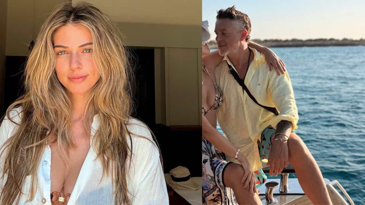 Stephanie Cayo pasó en agosto sus primeras vacaciones de verano con Alejandro Sanz y los cuatro hijos del cantante a bordo de un yate en Mallorca.