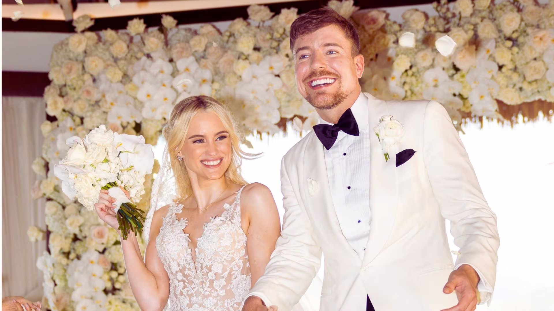 MrBeast y Thea Booysen hicieron una celebración de perfil bajo en Necker Island con 70 invitados durante una semana de festejos (Instagram/MrBeast)