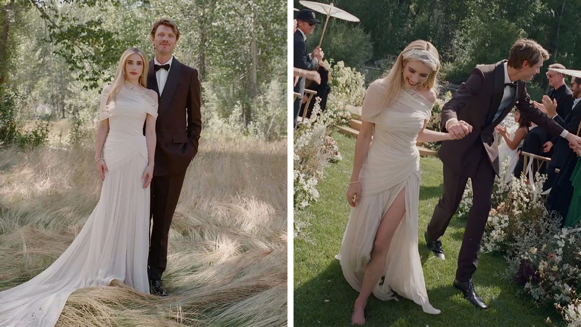 Emma Roberts se casó con Cody John el 25 de julio en una ceremonia al aire libre en Idaho