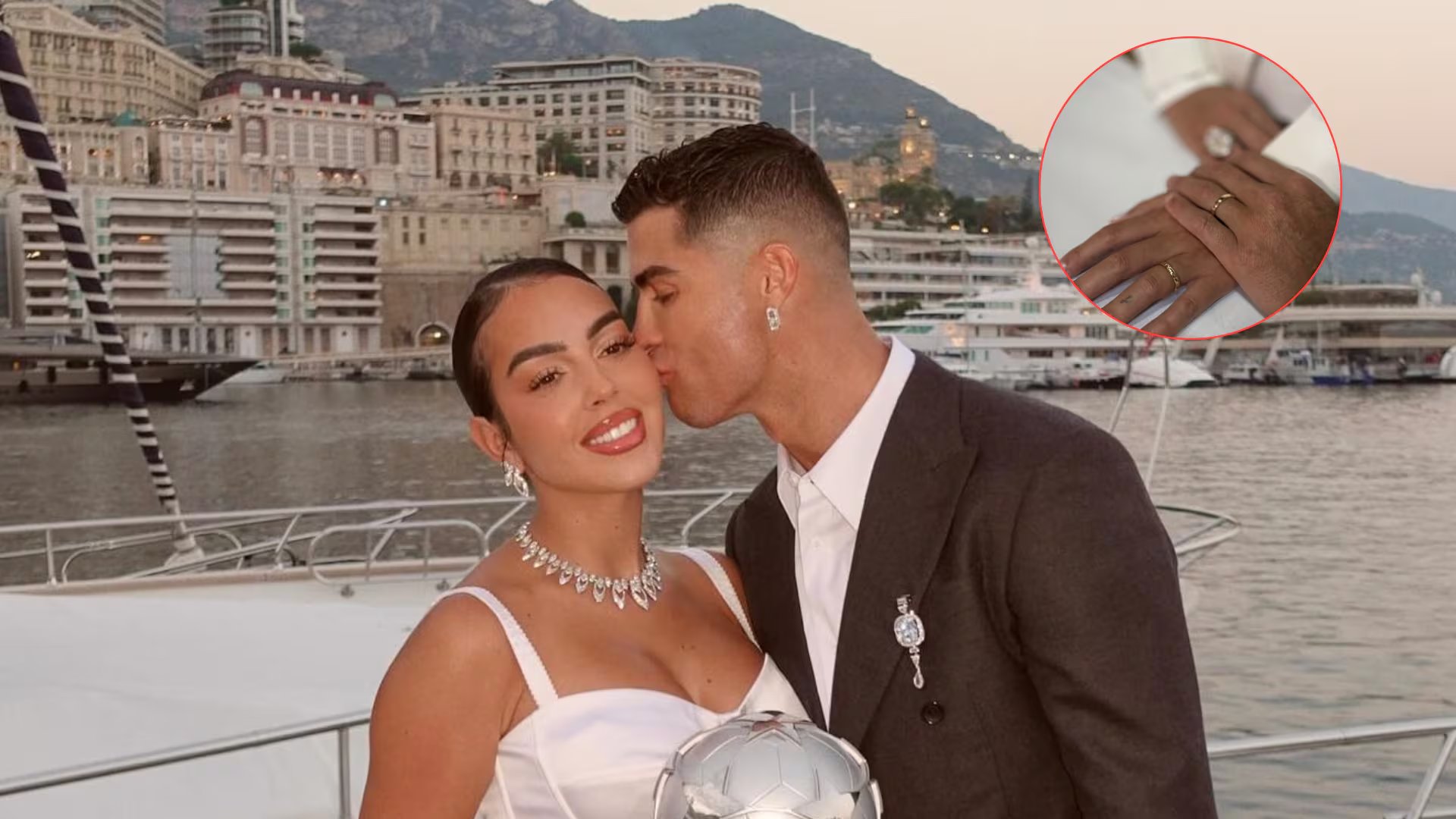 Cristiano Ronaldo y Georgina Rodríguez se casaron en una ceremonia civil en Cascais, Portugal, y compartieron después una publicación conjunta en Instagram