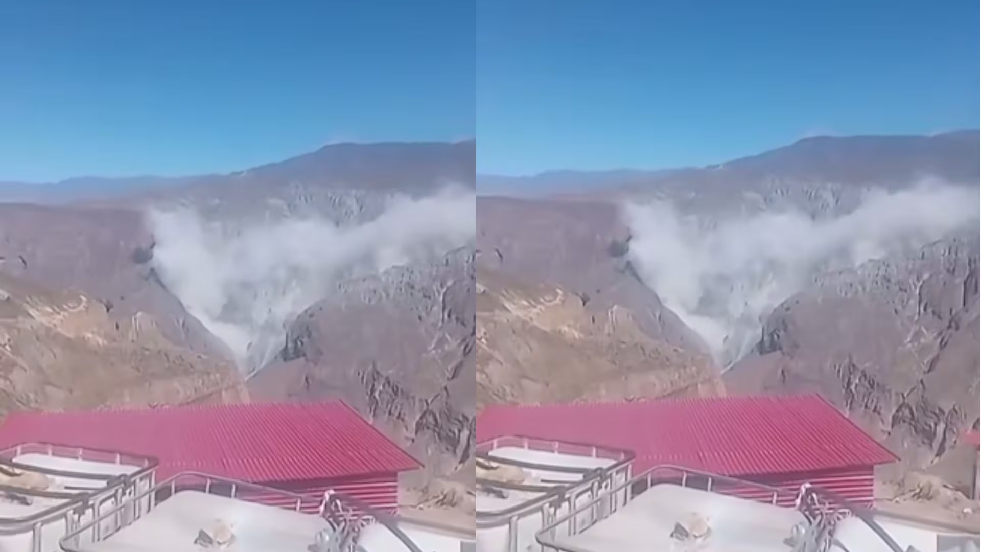Habitantes de Coracora registran con sus celulares el desprendimiento de piedras en los cerros tras un fuerte temblor, mientras familias de Pisco buscan a sus hijos en colegios y las autoridades reportan la situación| Foto: Diario La Voz