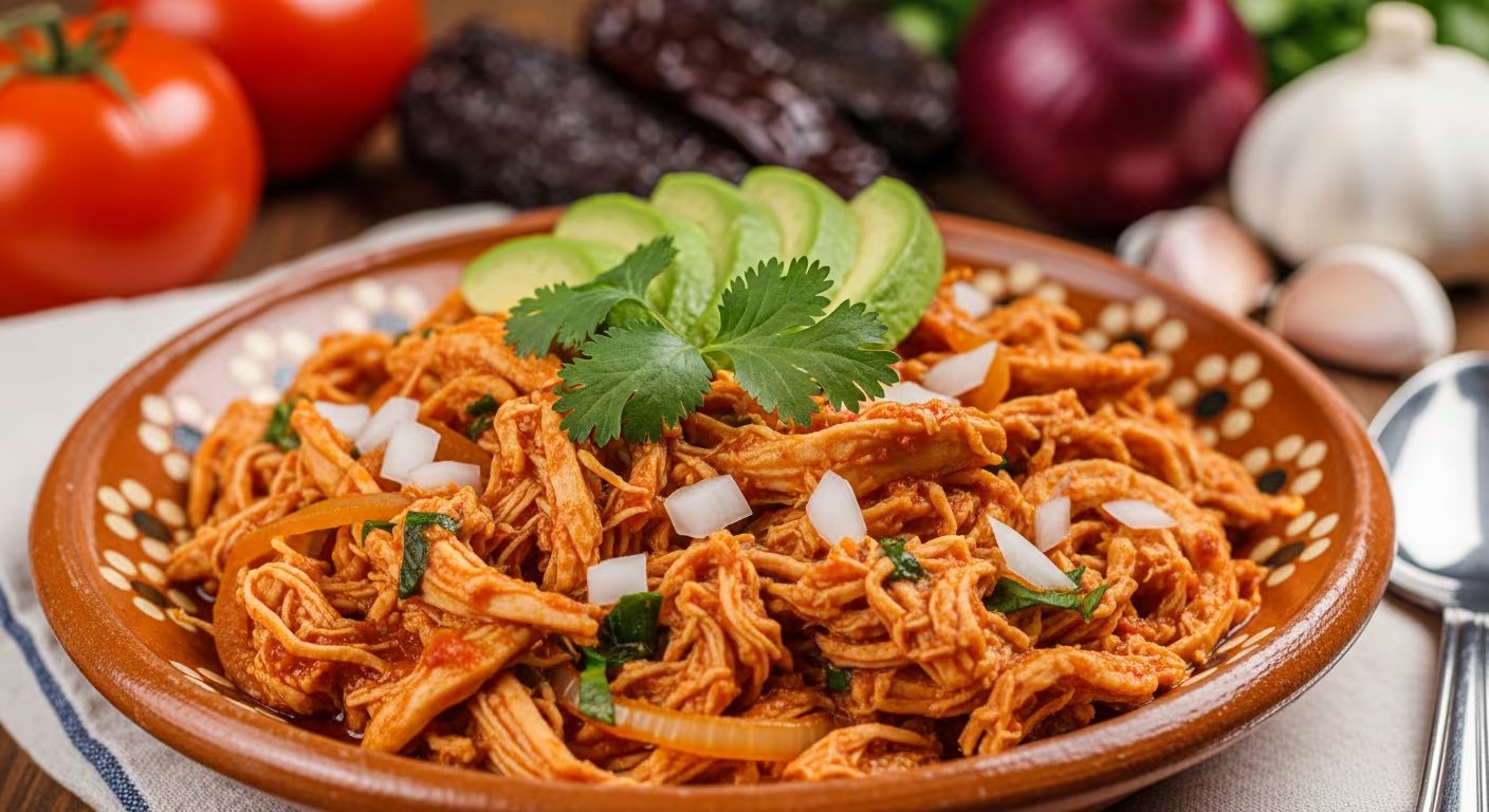La salsa de tinga se construye con jitomate, chipotle, ajo, orégano y cebolla para envolver al pollo o a los champiñones. - (Imagen Ilustrativa Infobae)