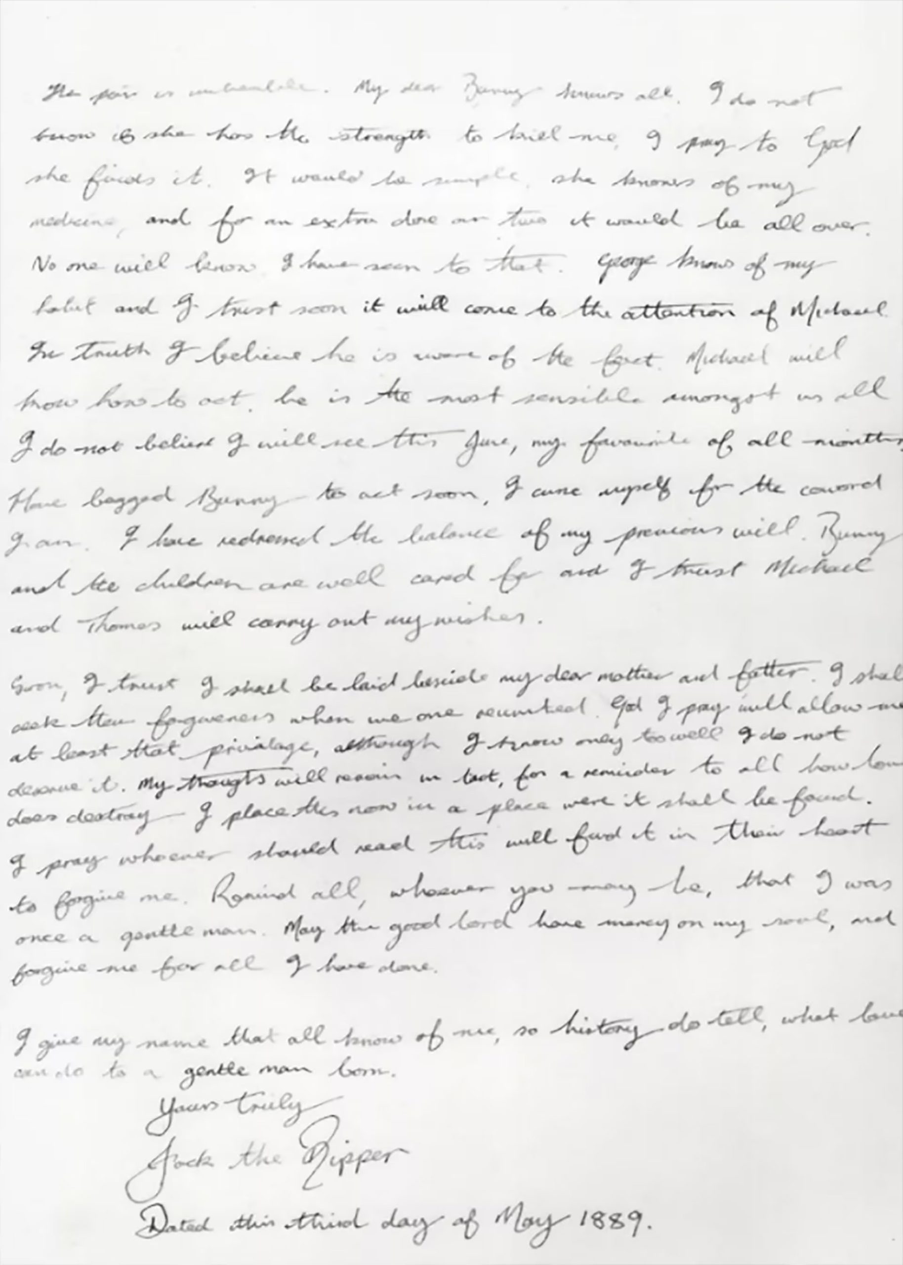 En octubre de 1888, una carta recibida por la policía llevaba una firma que se convertiría en legendaria: “Jack the Ripper”
