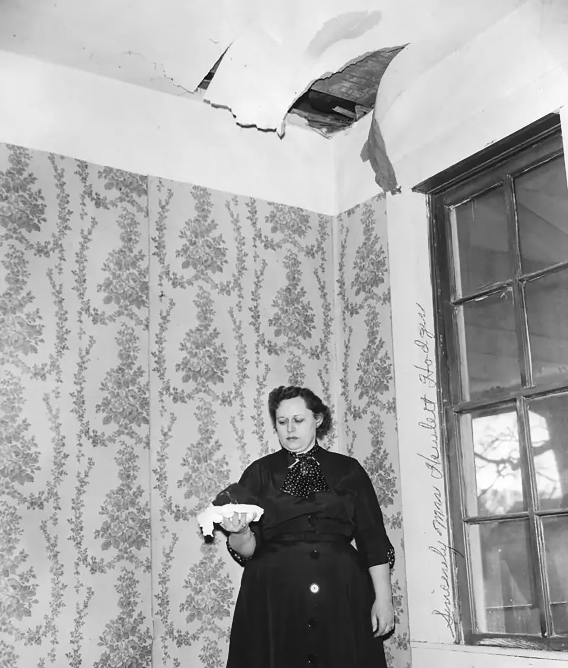 Ann Hodges sobrevivió en Alabama en 1954 cuando un meteorito de 3,8 kilos atravesó el techo de su casa y le impactó en el cuerpo (UNIVERSITY OF ALABAMA MUSEUMS, TUSCALOOSA, ALABAMA)
