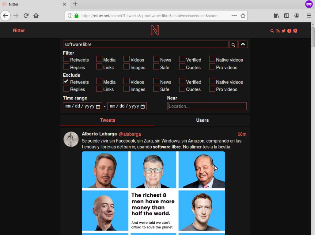 Nitter.net se encuentra cerrado tras el pedido de X. (Nitter)