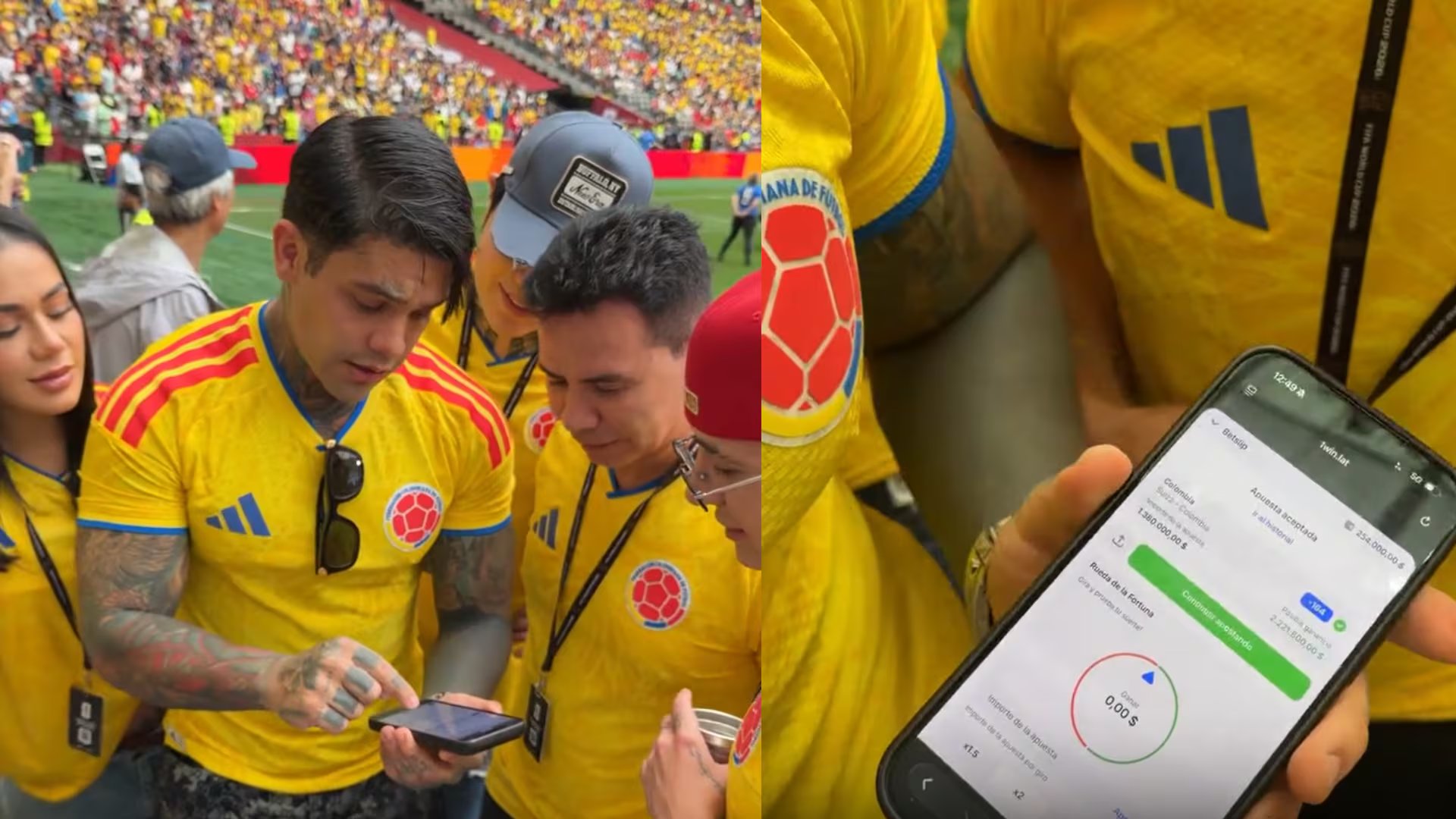 Yeferson Cossio perdió la totalidad de su apuesta millonaria tras la eliminación de Colombia frente a Suiza en octavos de final - crédito @yefersoncossio/ Instagram