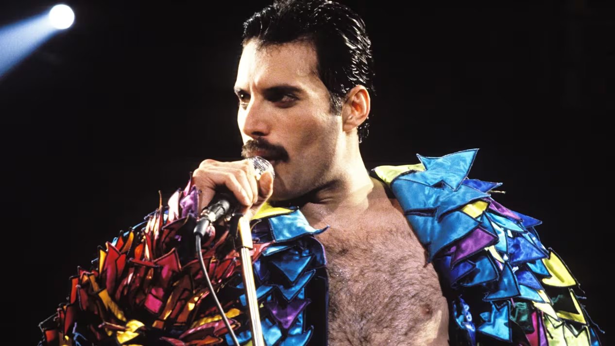 Freddie Mercury en el 'Hot Space Tour' de Queen, en 1982.