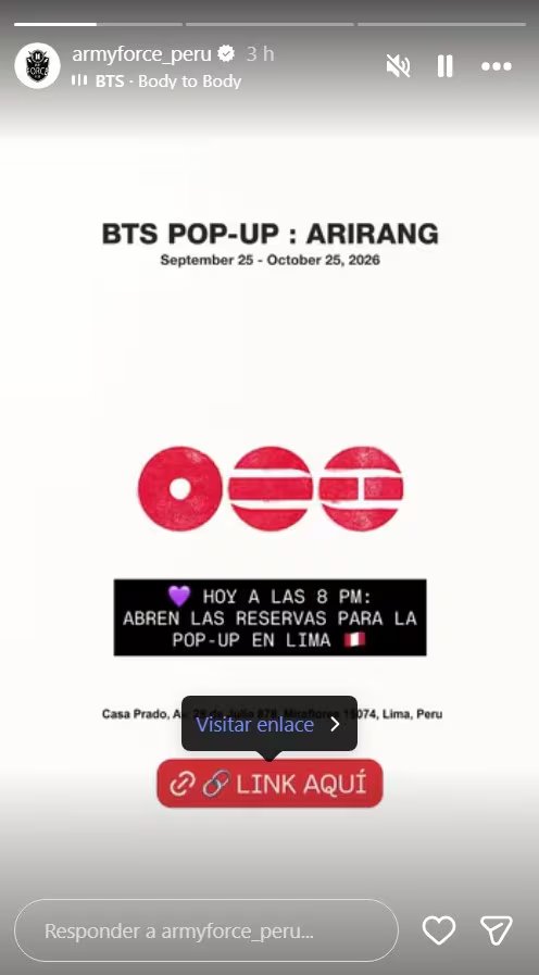 BTS POP-UP en Lima: página de reservas falla tras abrirse el registro y luego restablece su servicio. Captura: X.