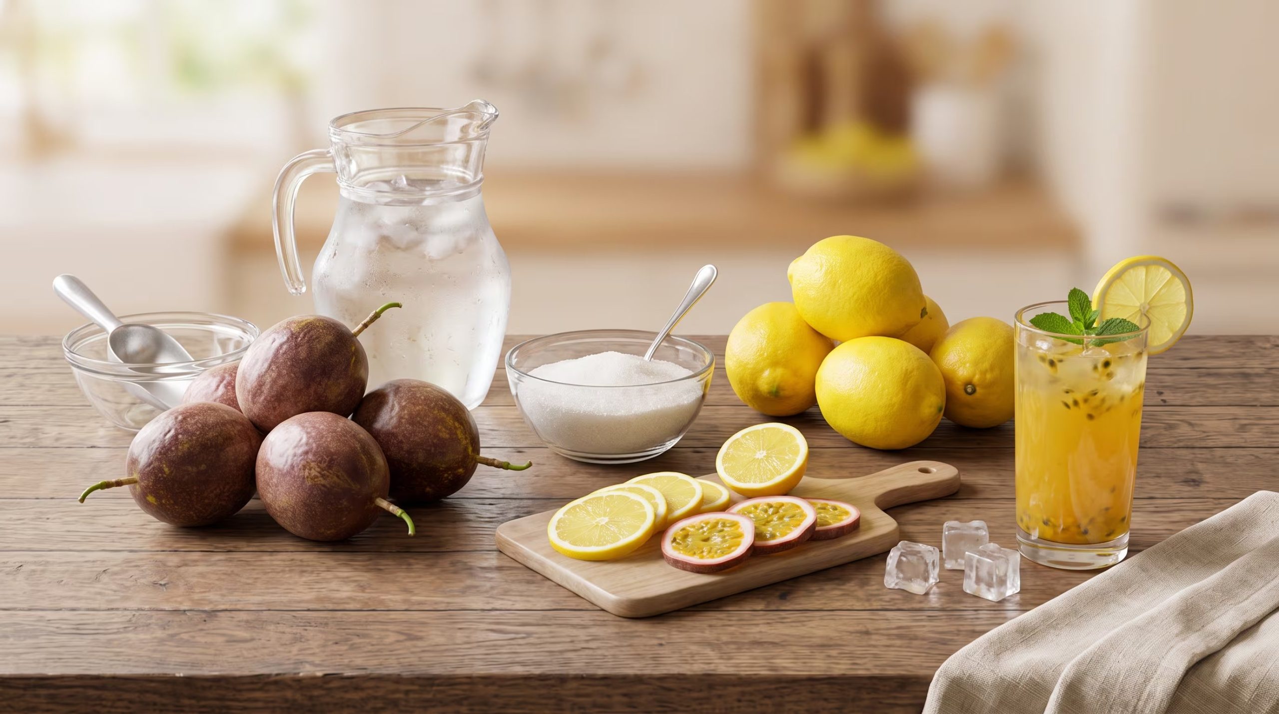 Solo necesitas maracuyás maduros, limones, agua fría, azúcar y hielo. (Imagen Ilustrativa Infobae)