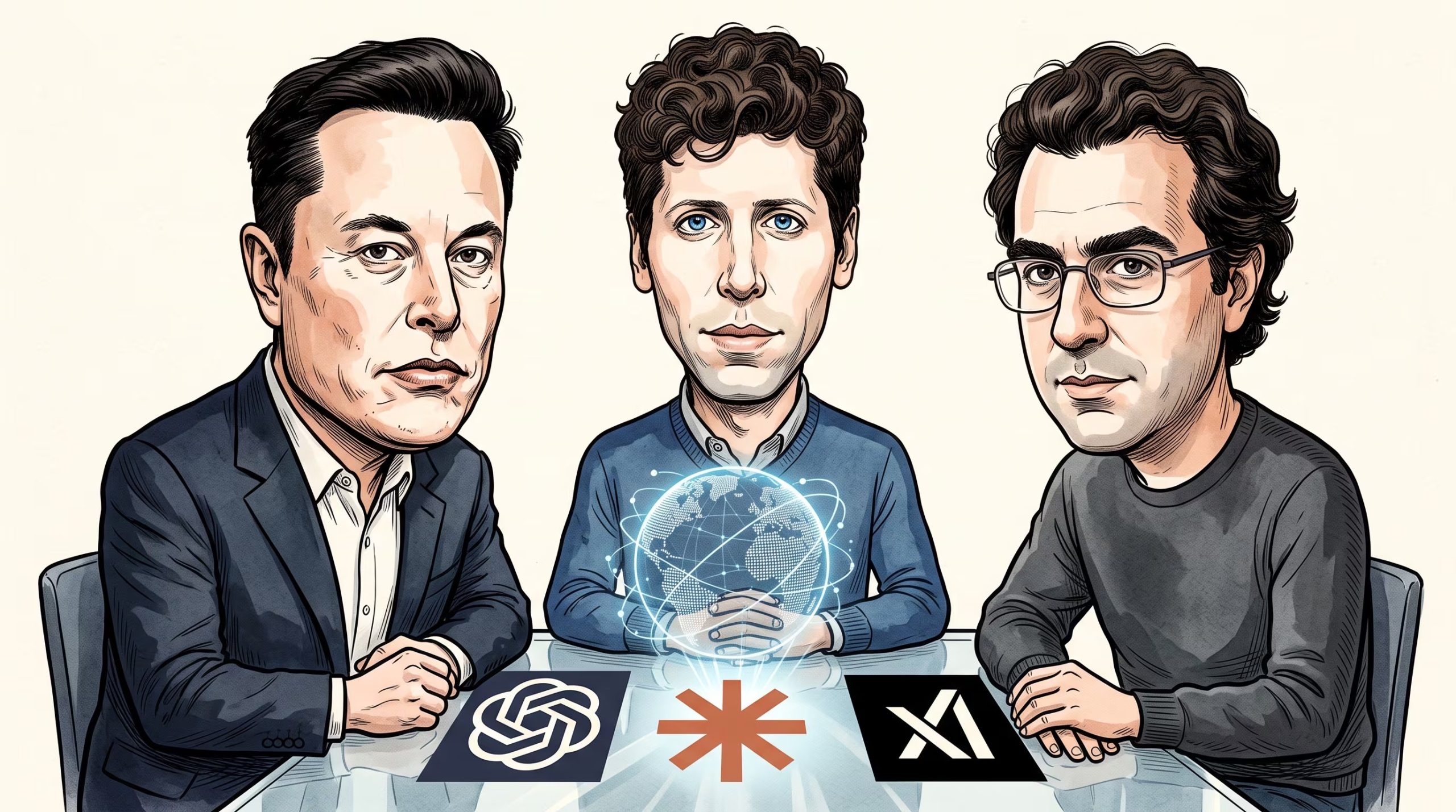 Elon Musk de X, Sam Altman de OpenAI y Dario Amodei de Anthropic quieren desacelerar el desarrollo de la IA. 

 (Imagen Ilustrativa Infobae)