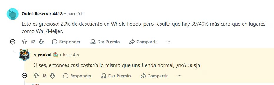 Los empleados criticaron el descuento en mercado en Reddit. (Reddit)