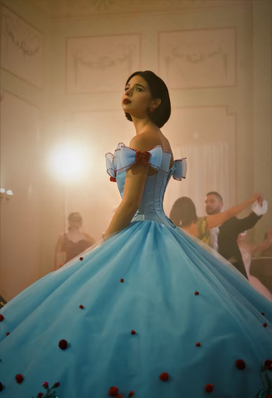 Vestido de Ángela Aguilar en el video