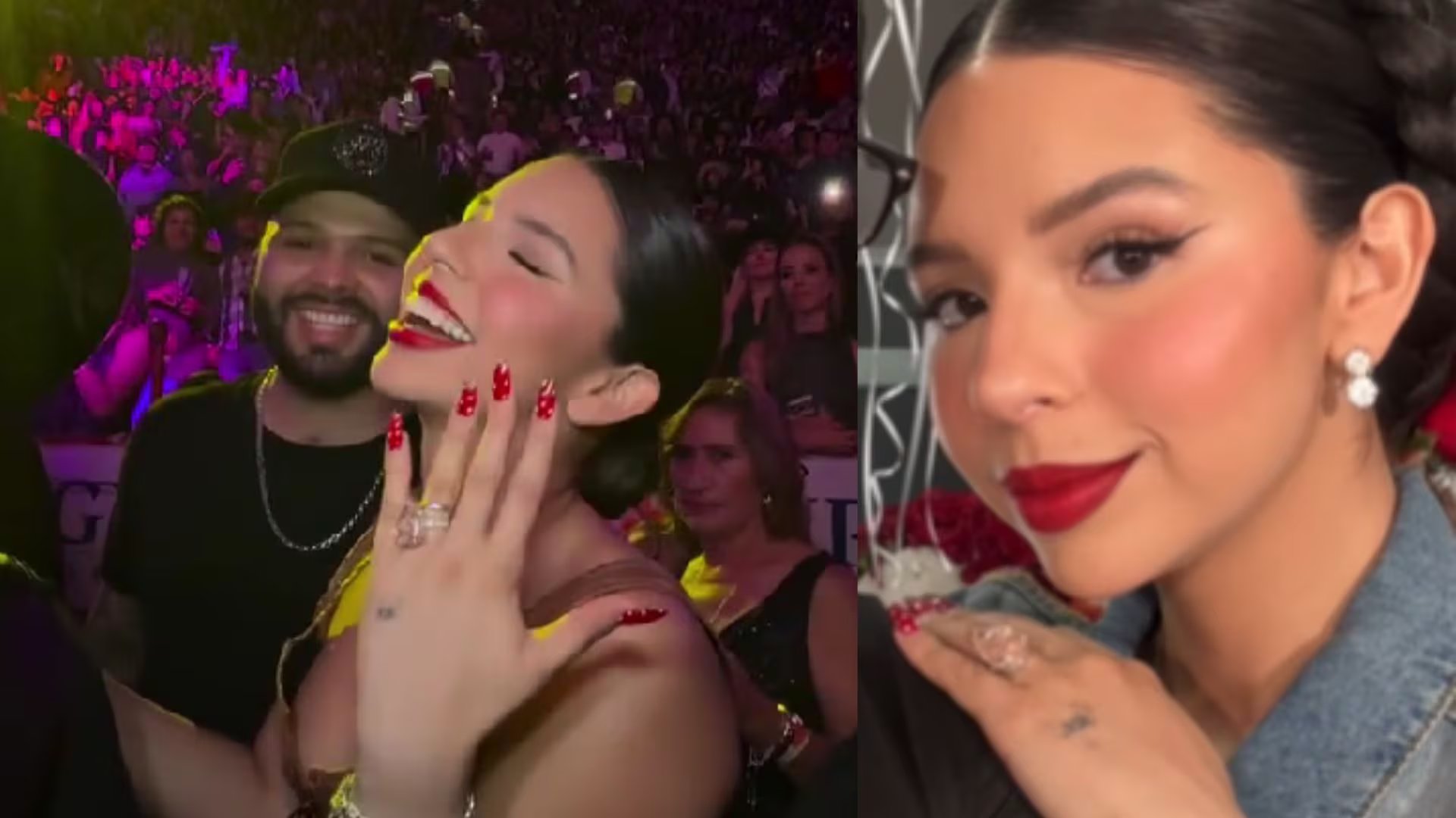La artista habló sobre los planes de matrimonio, el respaldo de su familia y la reacción de sus seguidores en los Premios Juventud 2026. (Captura de pantalla @lamexicomonumental)