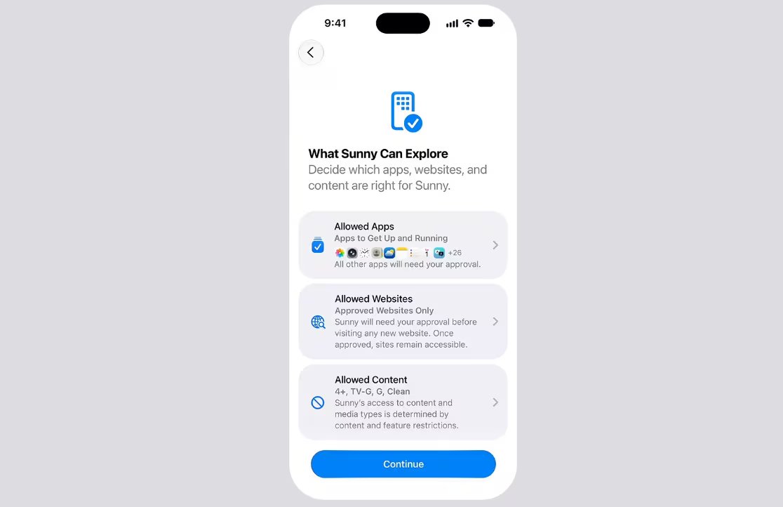 Las herramientas de control parental permiten administrar el acceso de los menores a aplicaciones, juegos y sitios web. (Apple)