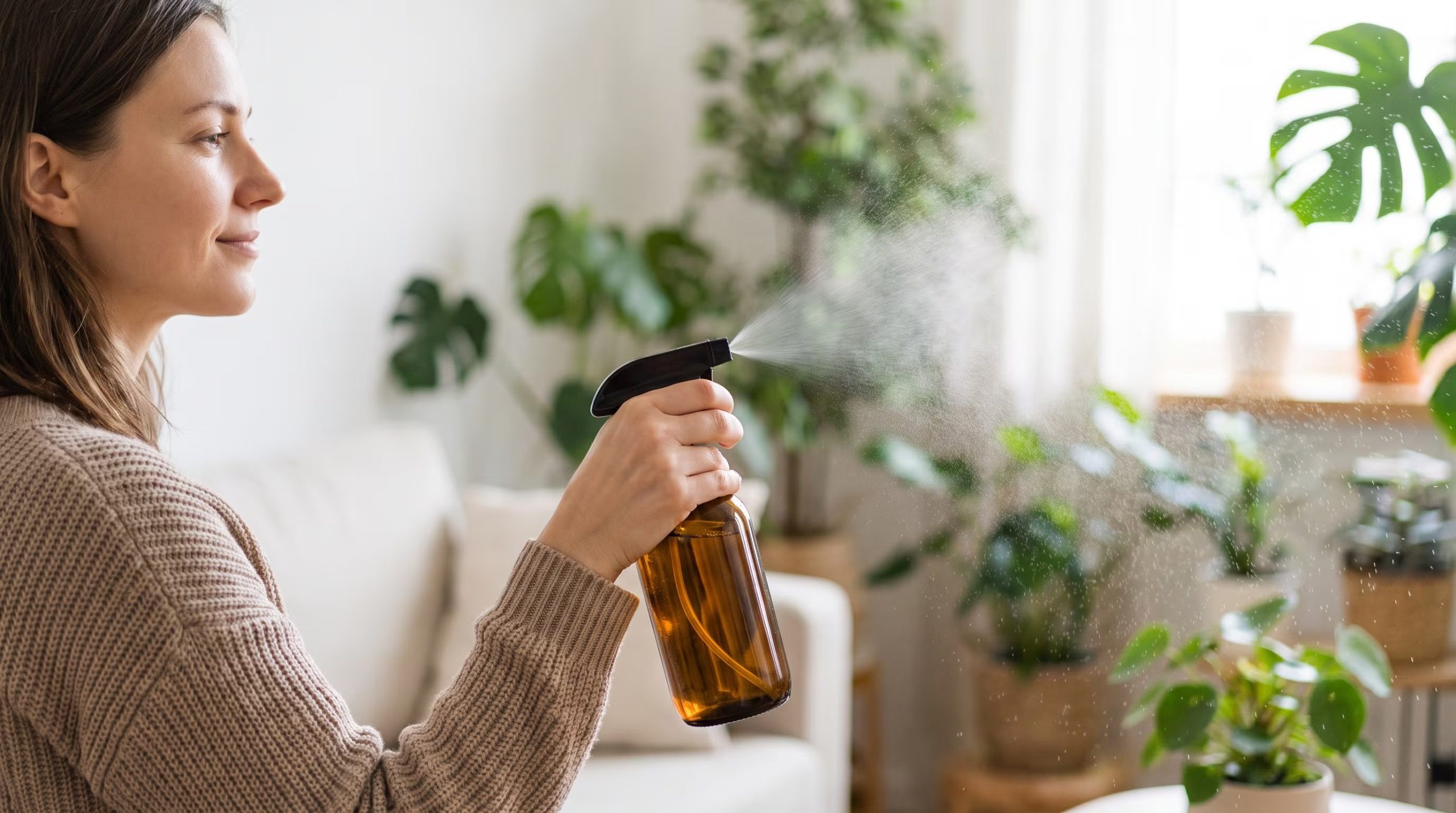 Rociar hacia el aire, y no directamente sobre muebles, distribuye mejor el aroma. (Imagen Ilustrativa Infobae)