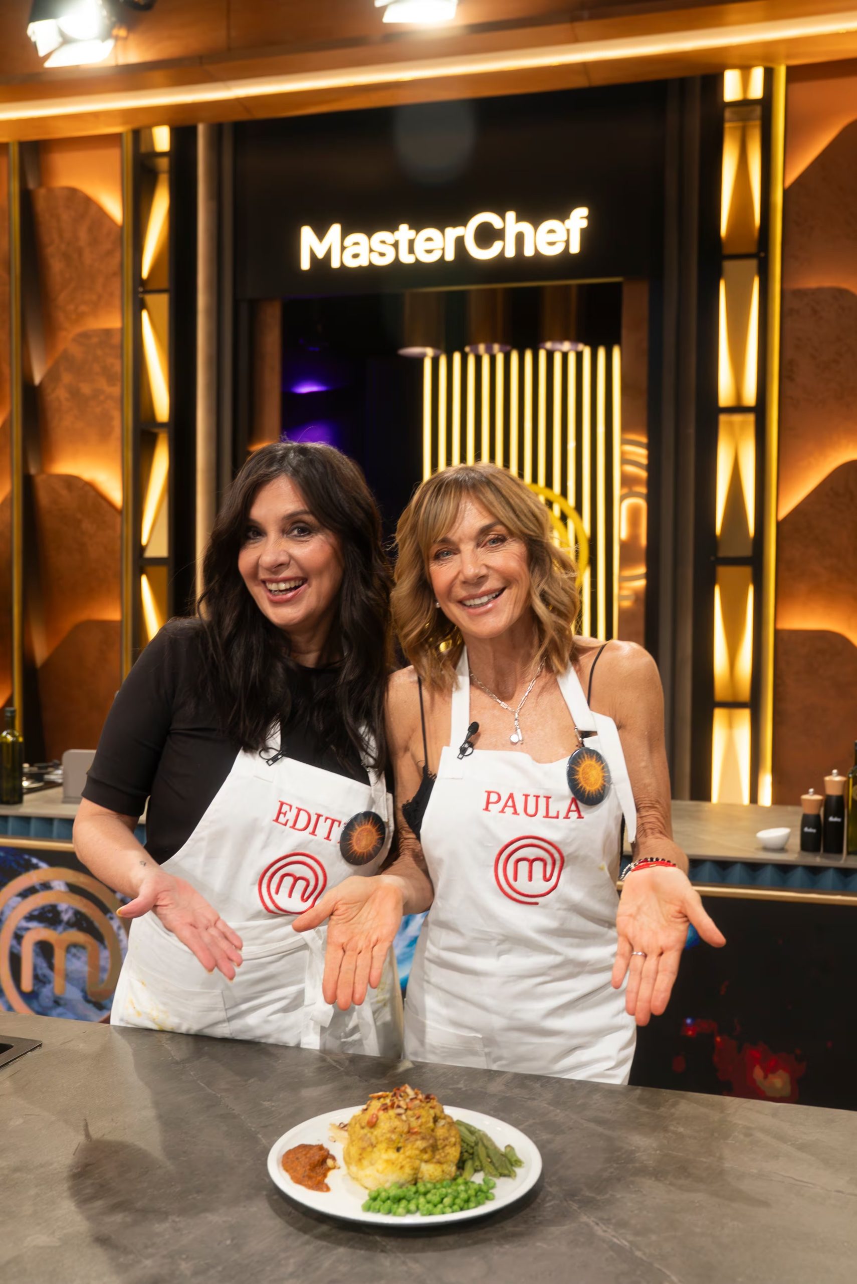 Edith Hermida y Paula Trapani, compañeras en la primera jornada de MasterChef Celebrity