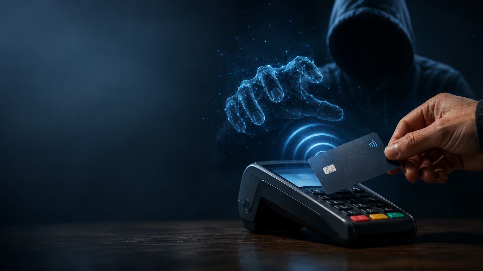 La tecnología NFC activa el chip de la tarjeta mediante un campo electromagnético en fracciones de segundo. Investigadores de ESET detectaron campañas de malware que aprovechan esa ventana para retransmitir datos de pago hacia dispositivos controlados por atacantes. (Imagen ilustrativa Infobae)