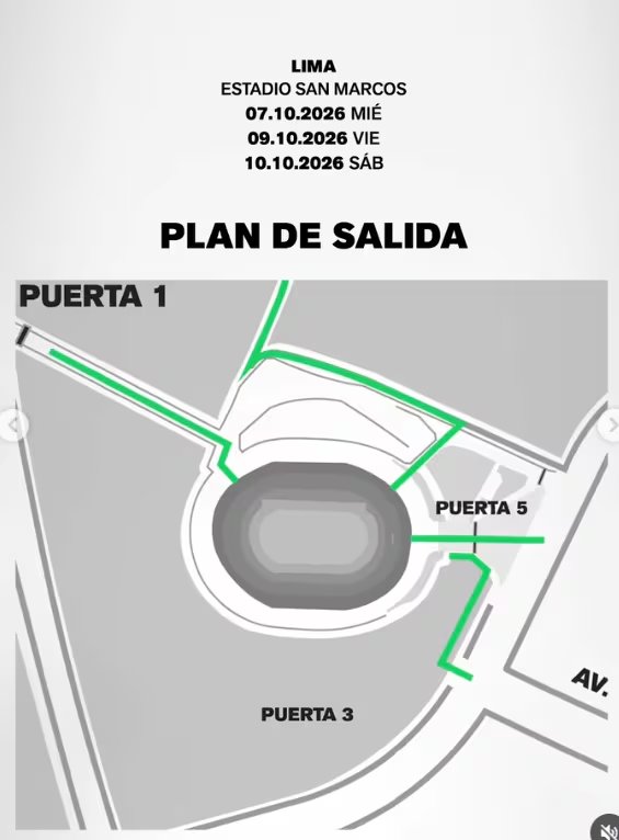 Plan de salida para el concierto de BTS en San Marcos