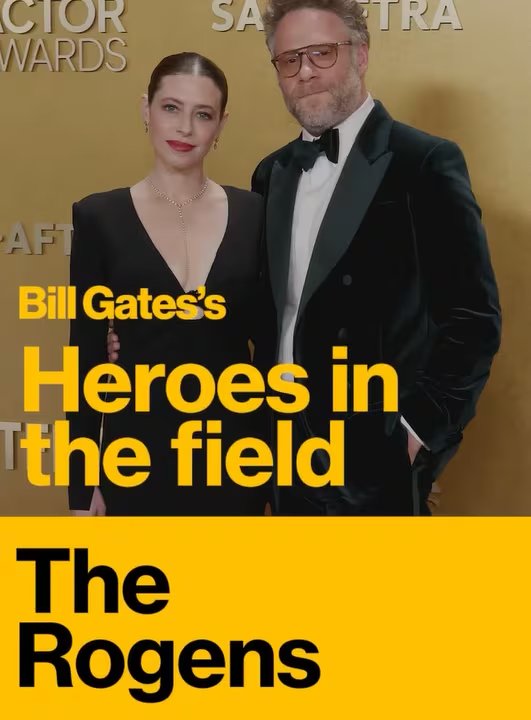 Bill Gates utilizó su cuenta de Instagram para reconocer la labor de Lauren Miller-Rogen y Seth Rogen.
(Instagram/Bill Gates)