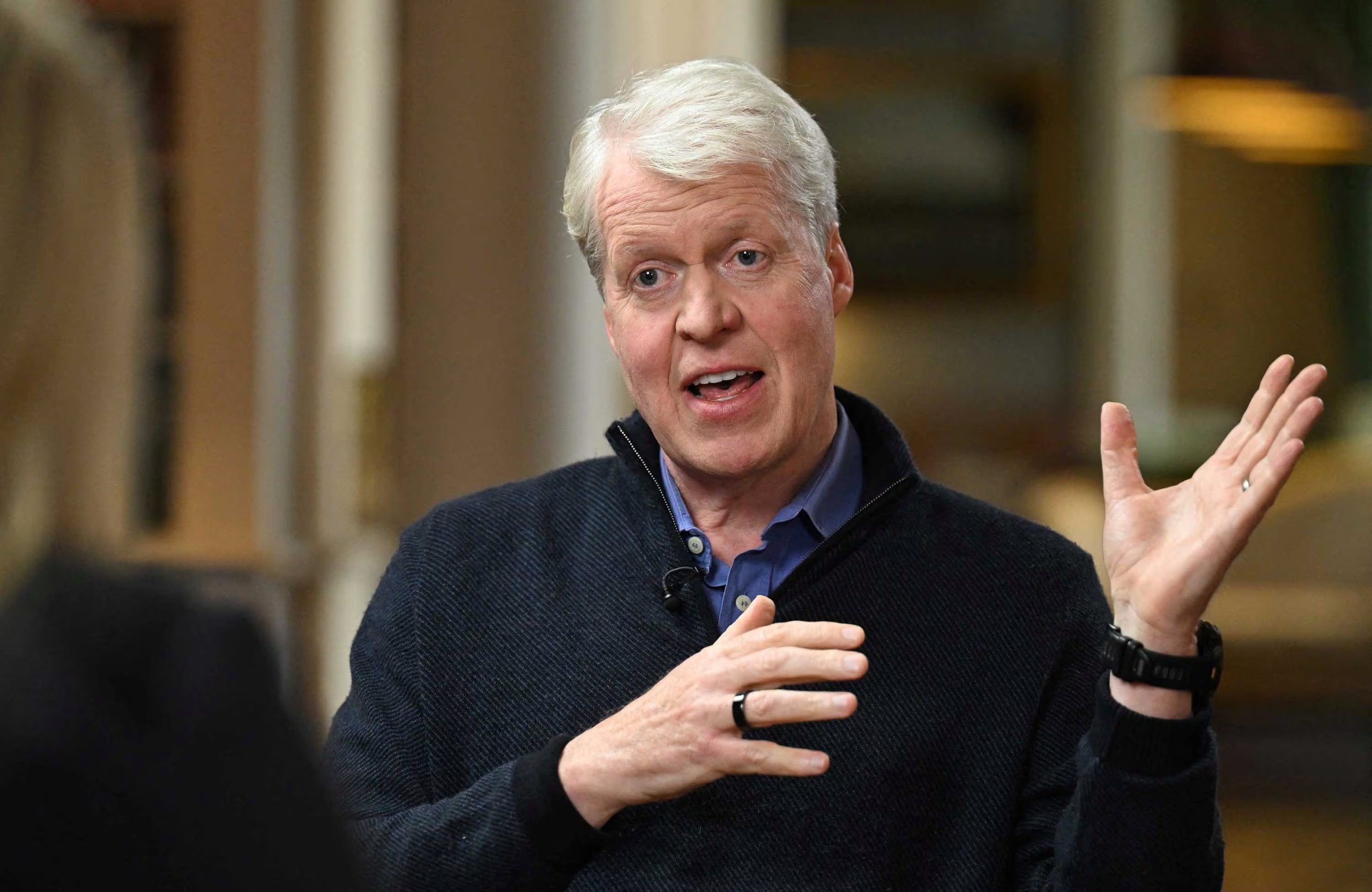 Charles Spencer, hermano de Diana de Gales en una entrevista con la BBC (Jeff Overs/BBC/vía REUTERS)