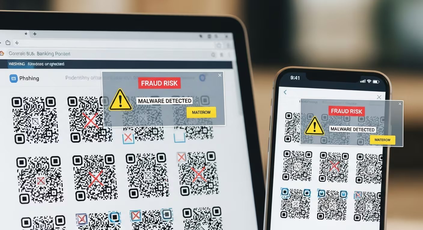 El phishing con códigos QR redirige a las víctimas desde archivos PDF a páginas fraudulentas en el teléfono para obtener credenciales de acceso. (Imagen Ilustrativa Infobae)