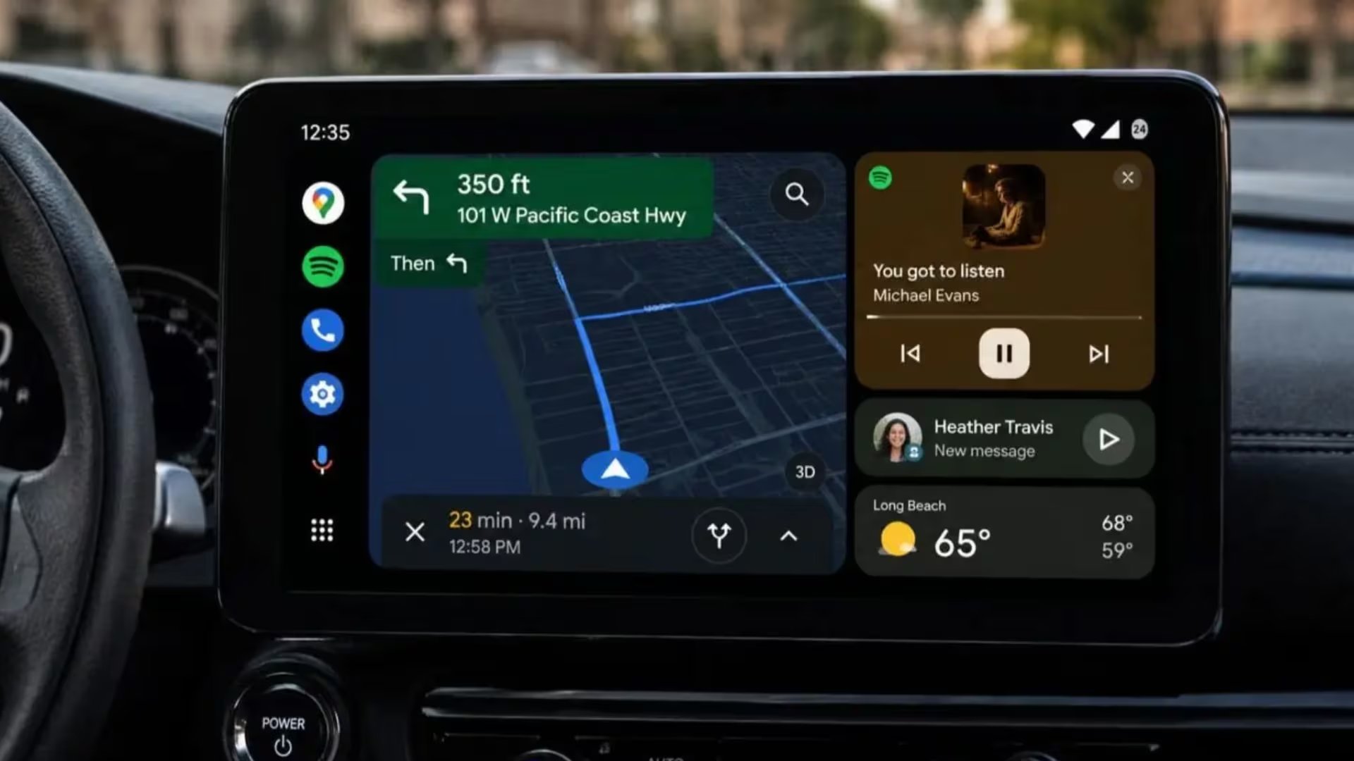 Algunos autos permiten usar un celular con Android Auto para navegación y música y otro por Bluetooth nativo solo para llamadas. (Google)