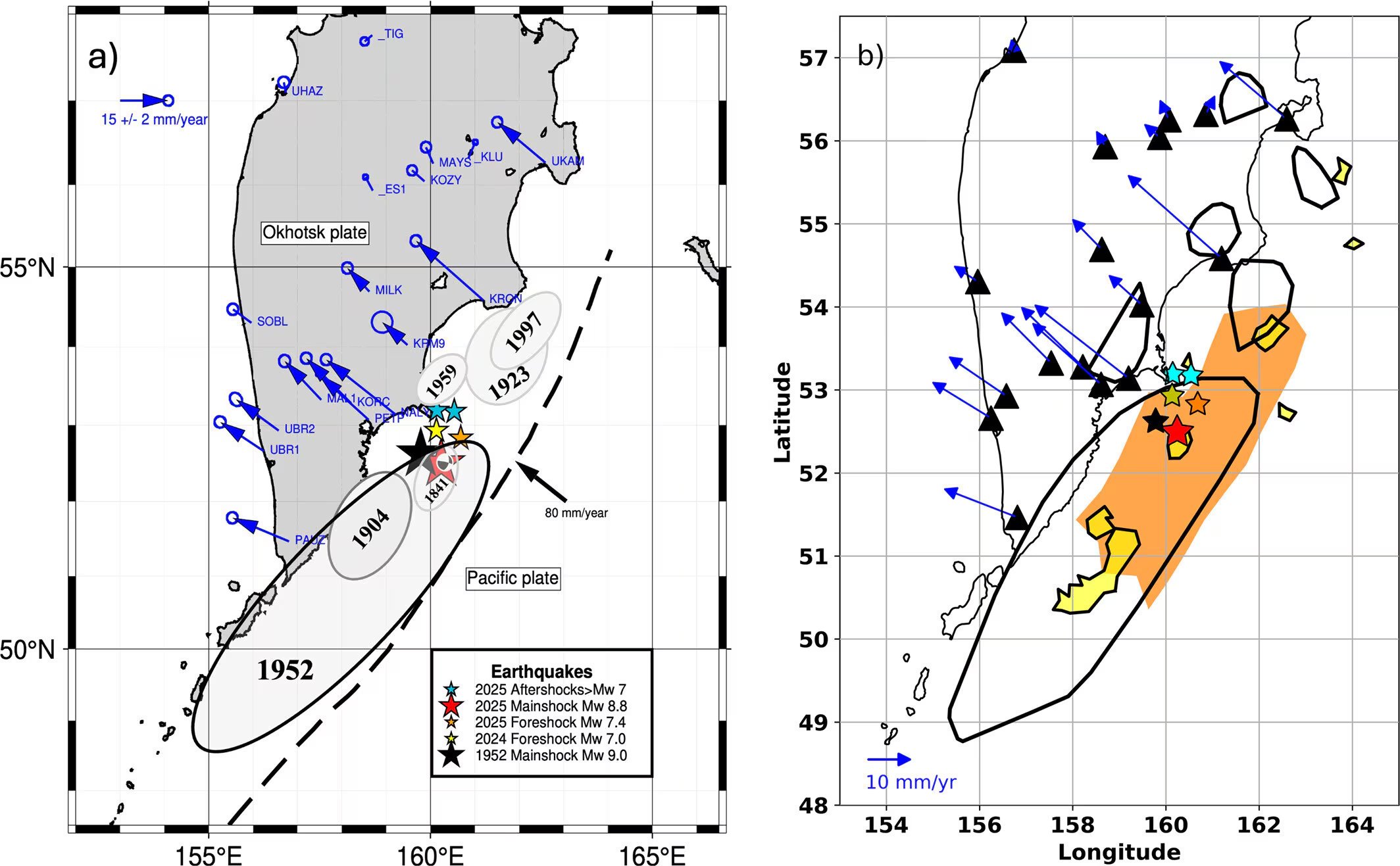 La investigación comparó el sismo de 2025 con el gran terremoto de 1952 y detectó que ambos eventos rompieron una región profunda similar de la falla. (Geophysical Research Letters (2026). DOI: 10.1029/2026gl121826)