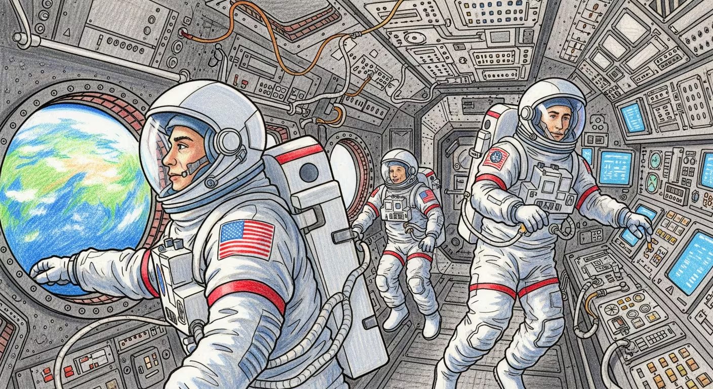 La pérdida de masa y fuerza muscular en el espacio se estudia por su posible relación con la sarcopenia asociada con la edad. (Imagen Ilustrativa Infobae)