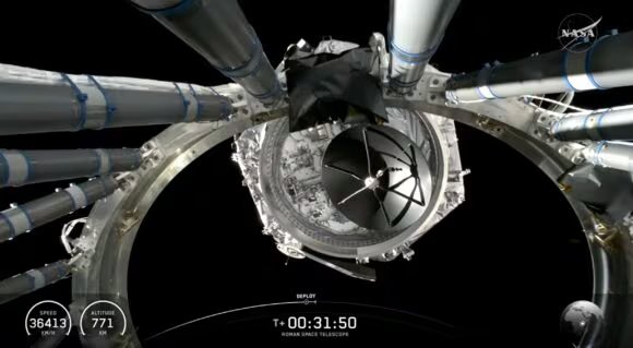El telescopio Nancy Grace Roman tardará unos tres meses en llegar a L2, antes de activar sus instrumentos y comenzar su fase científica
(NASA)