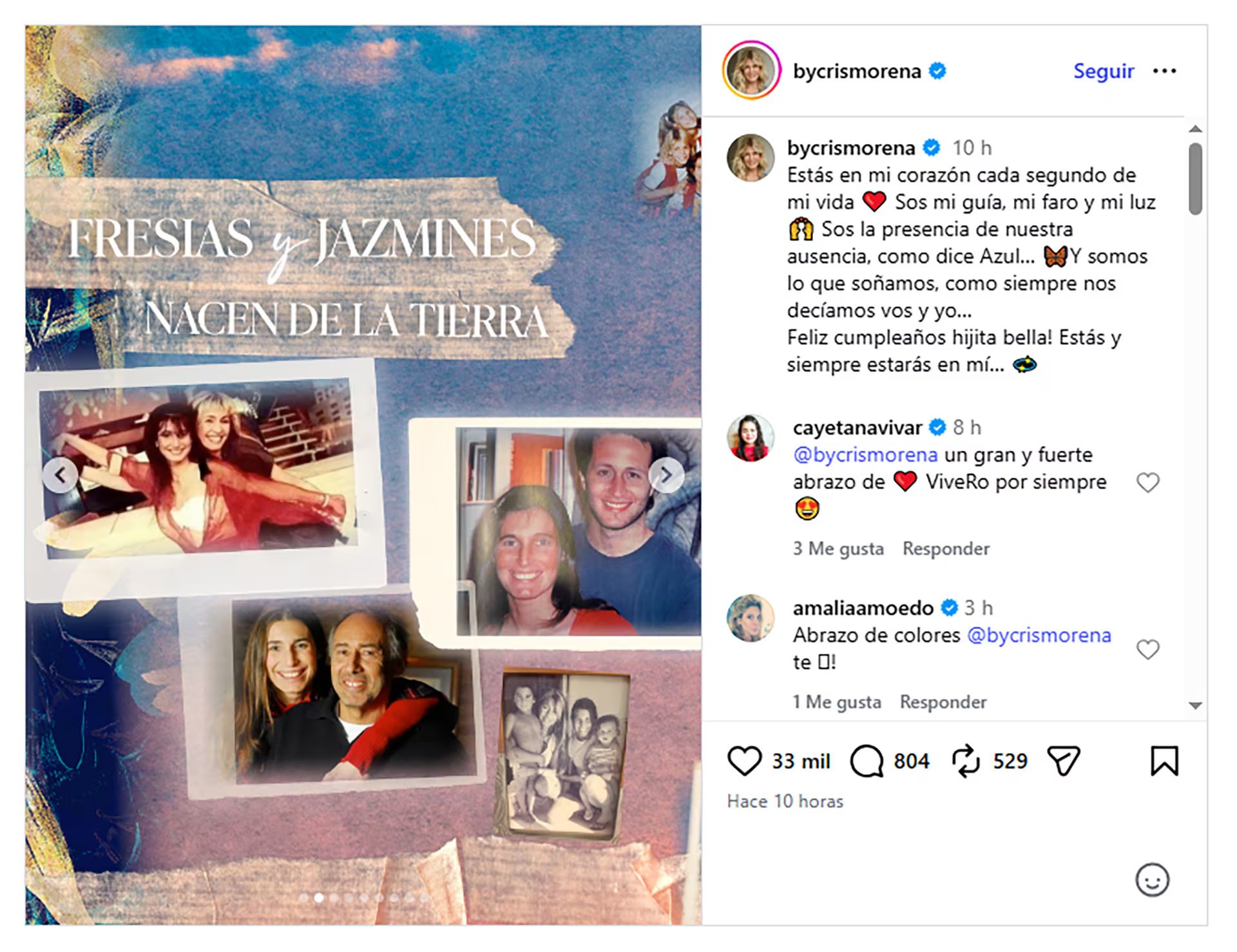 El pasado 5 de septiembre, Cris Morena abrió su corazón por el cumpleaños de su hija fallecida