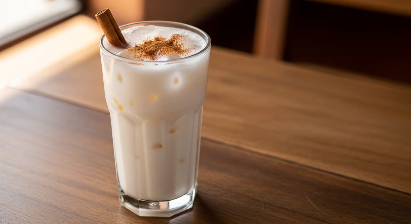 La horchata suele elaborarse con arroz, agua, canela, azúcar y, en algunas recetas, leche o leche condensada. (Imagen Ilustrativa Infobae)