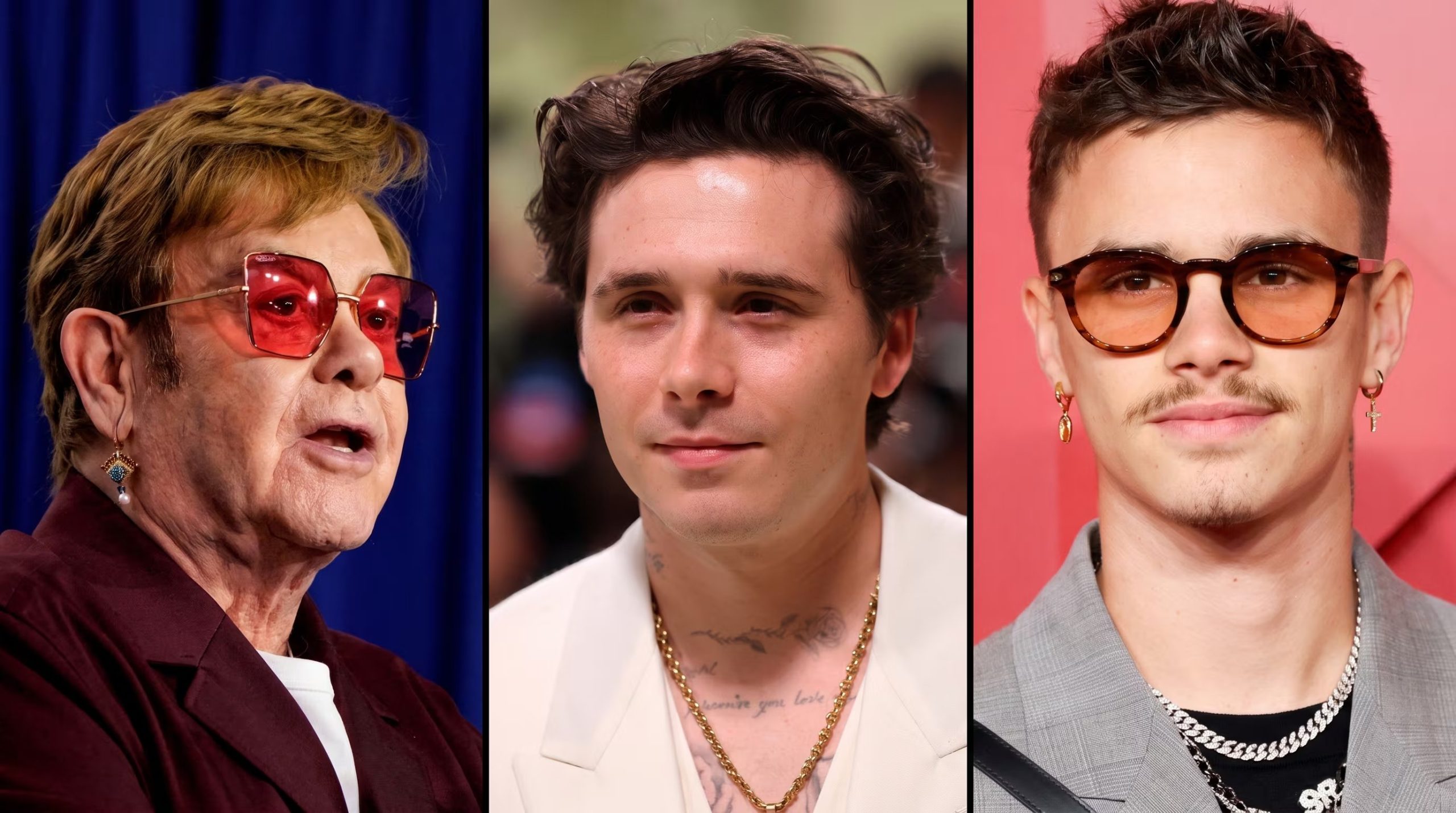 Elton John es padrino de Brooklyn Beckham y Romeo Beckham, hijos de David Beckham y Victoria Beckham (Imagen Ilustrativa Infobae)