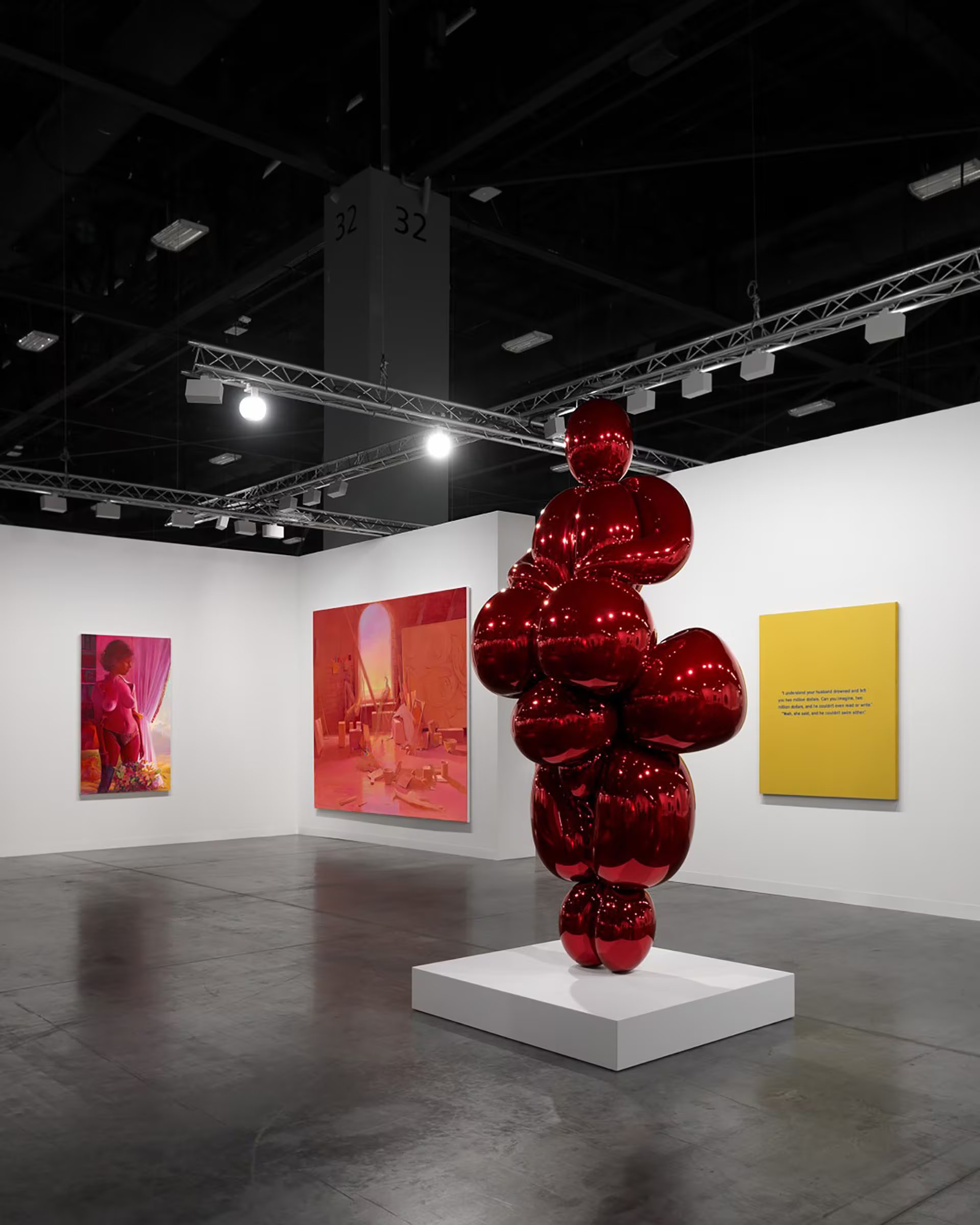 Obra de Jeff Koons en la galería David Zwirner, Art Basel Miami 2025