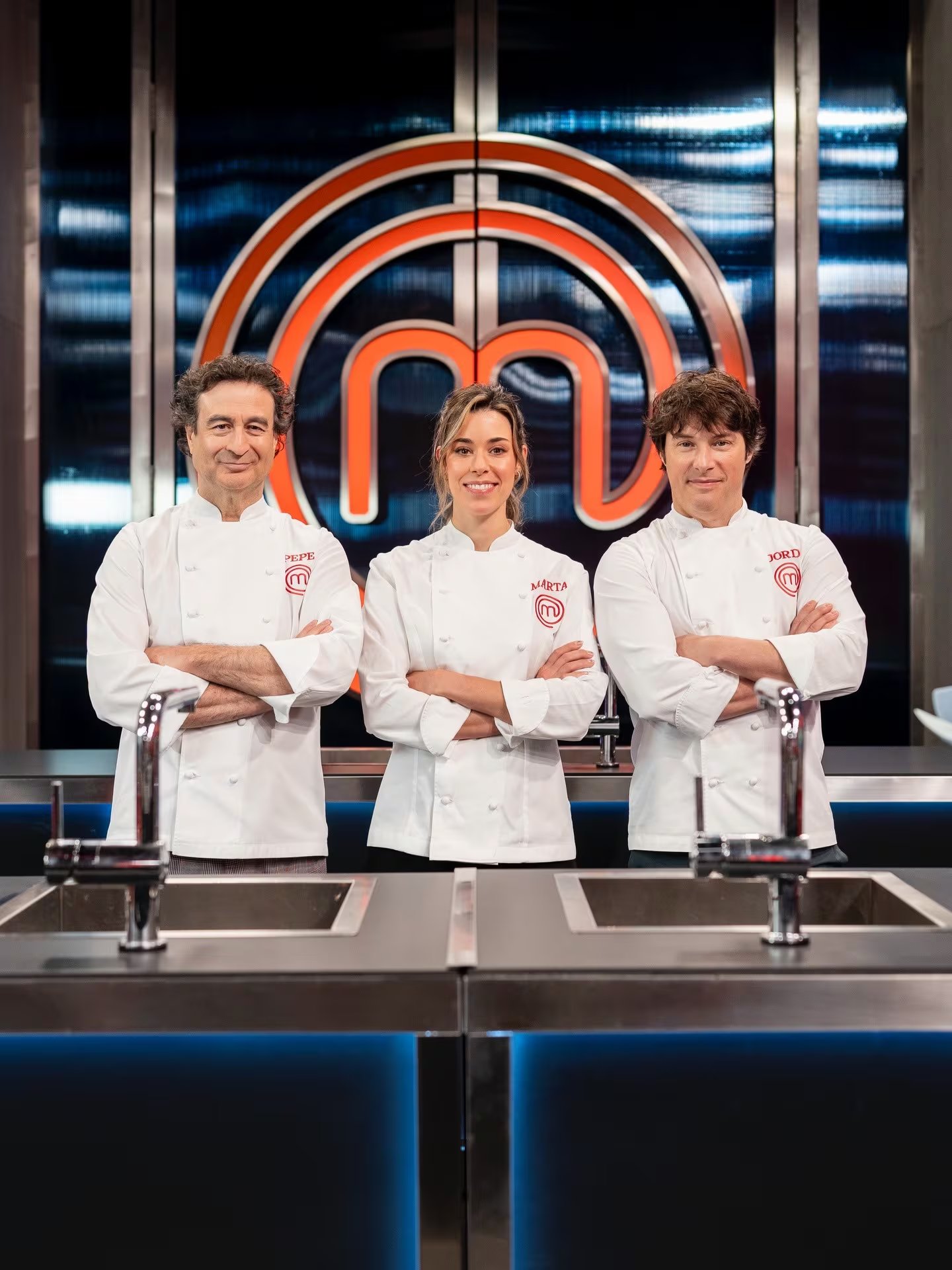 El jurado de 'MasterChef' con su nueva incorporación, Marta Sanahuja, más conocida como Delicious Martha (RTVE).