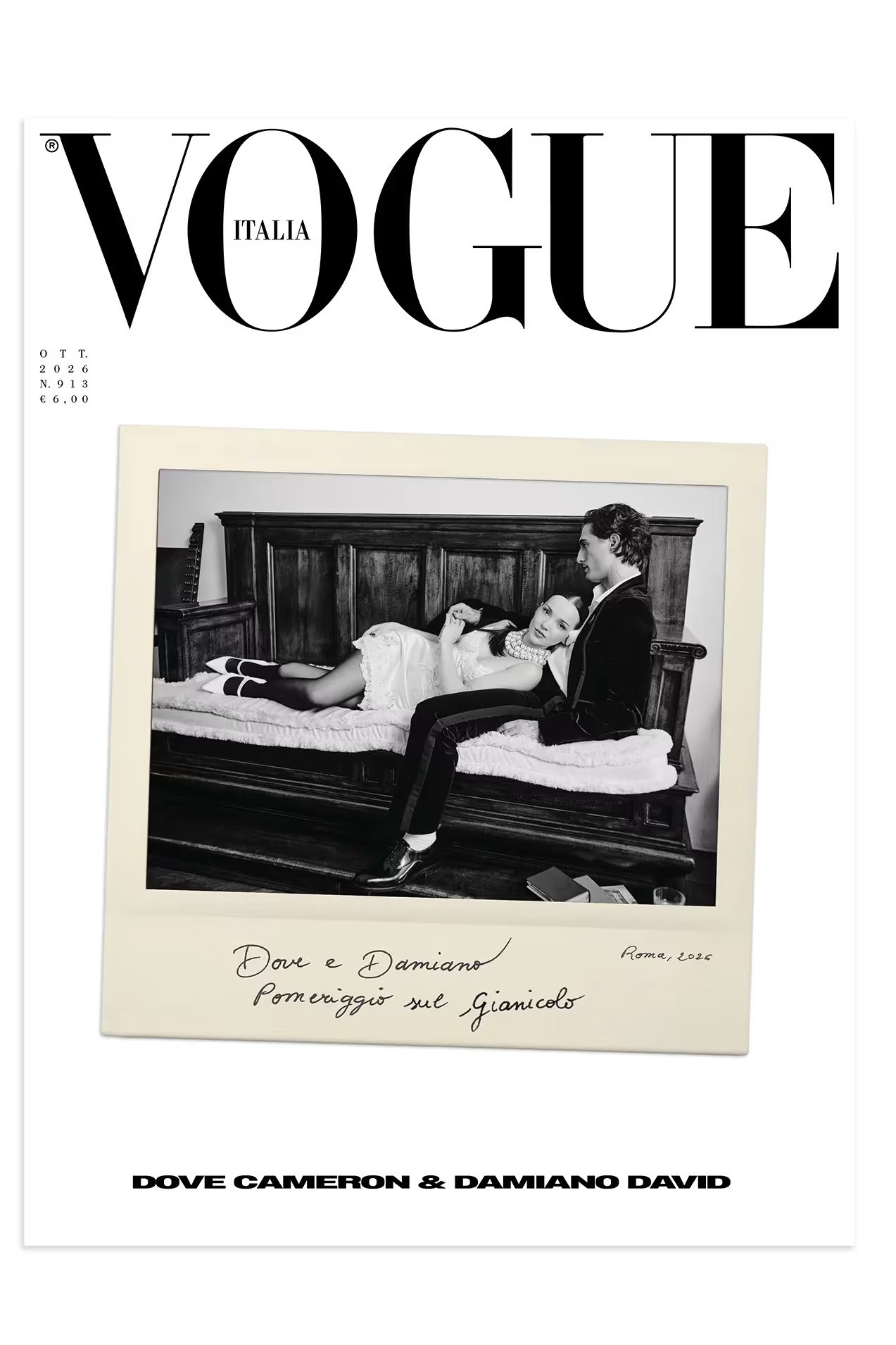 Dove Cameron protagoniza con Damiano David la portada de Vogue de octubre de 2026 y allí presenta su próximo álbum (Vogue)
