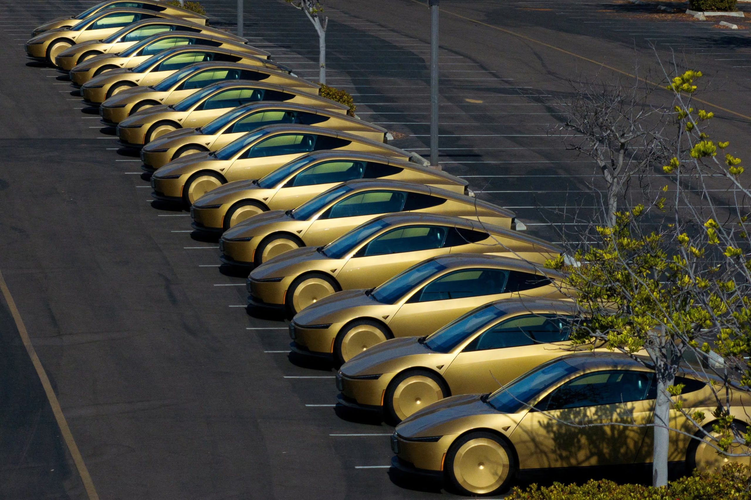 Tesla no ha dado muchos detalles de su Cybercab durante su ceremonia de lanzamiento. REUTERS/Mike Blake/File Photo