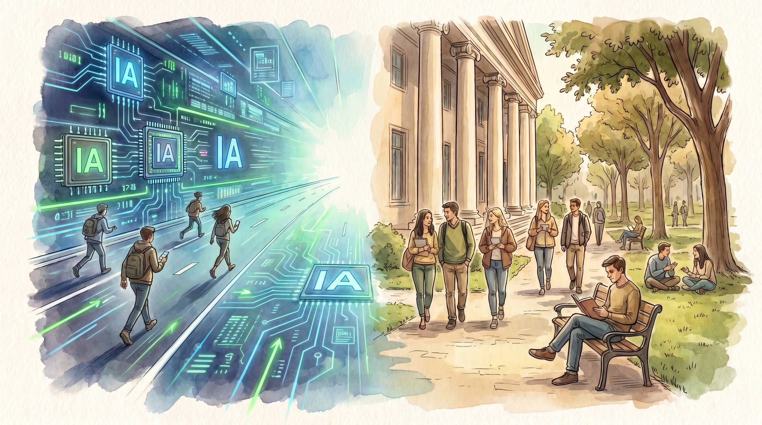 El informe sostiene que el resideño de la educación debe comenzar de forma inmediata, y aclara que eso no implica incorporar IA a todo (Imagen Ilustrativa Infobae)
