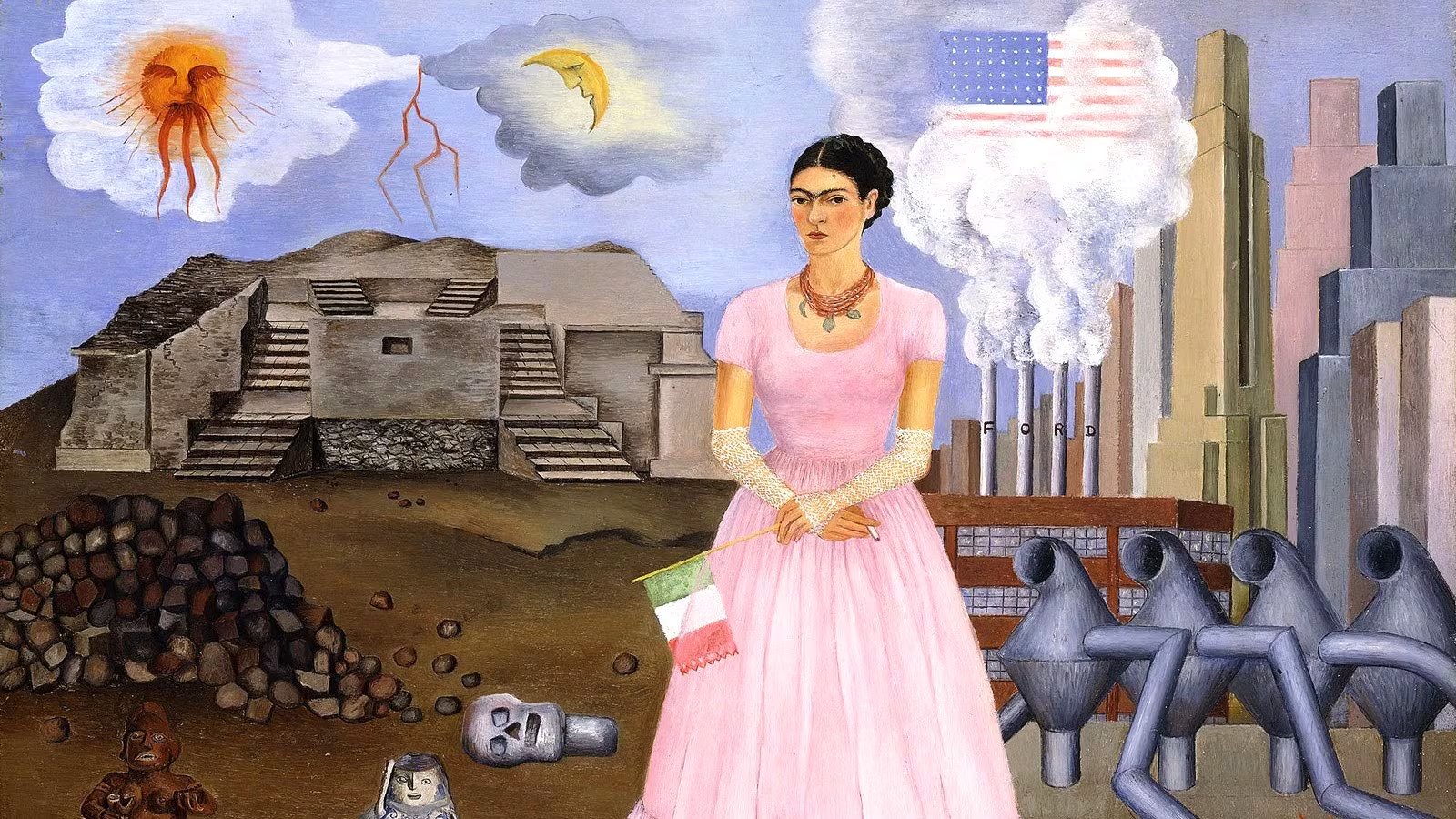 Autorretrato en la frontera entre México y EE.UU, 1932