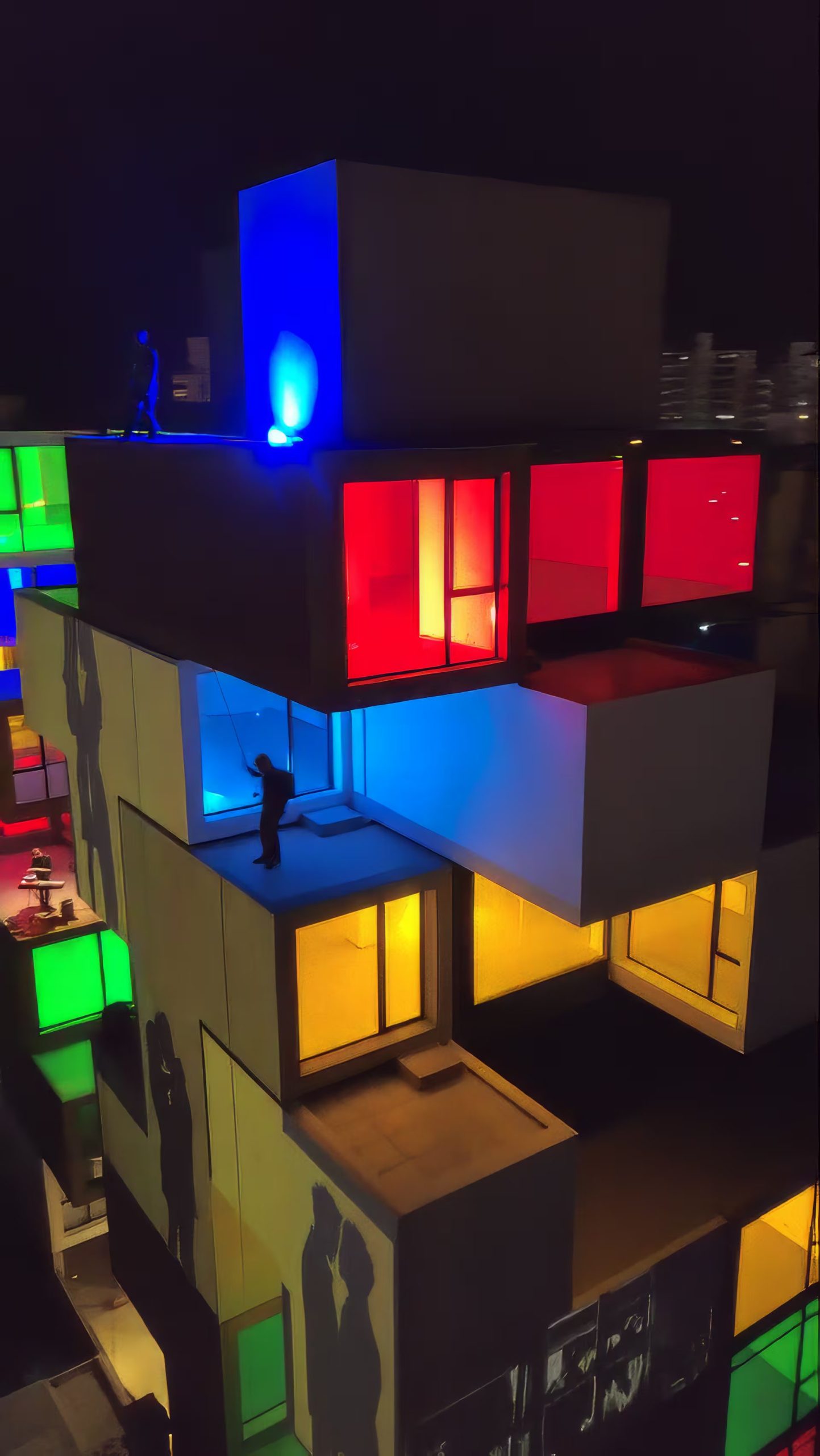 El edificio Tetris tiene ocho pisos exclusivamente de oficinas. Está ubicado en el centro de Puerto Madryn, a poco más de un centenar de metros del mar