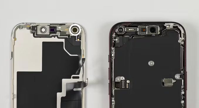 El Face ID del iPhone 18 Pro se encuentra debajo de la pantalla. (iFixit)
