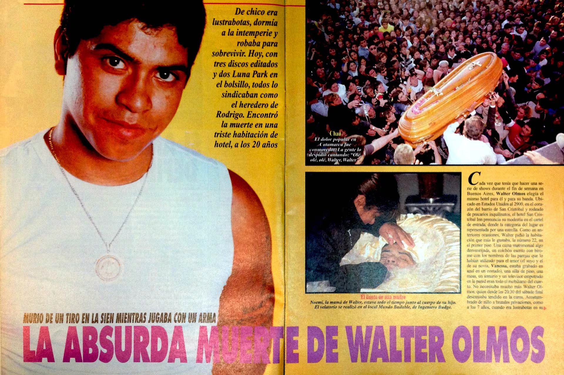 Walter Olmos murió a los 20 años, durante la madrugada del 8 de septiembre de 2002, en un hotel de Buenos Aires (Gentileza archivo Tea y Deportea)