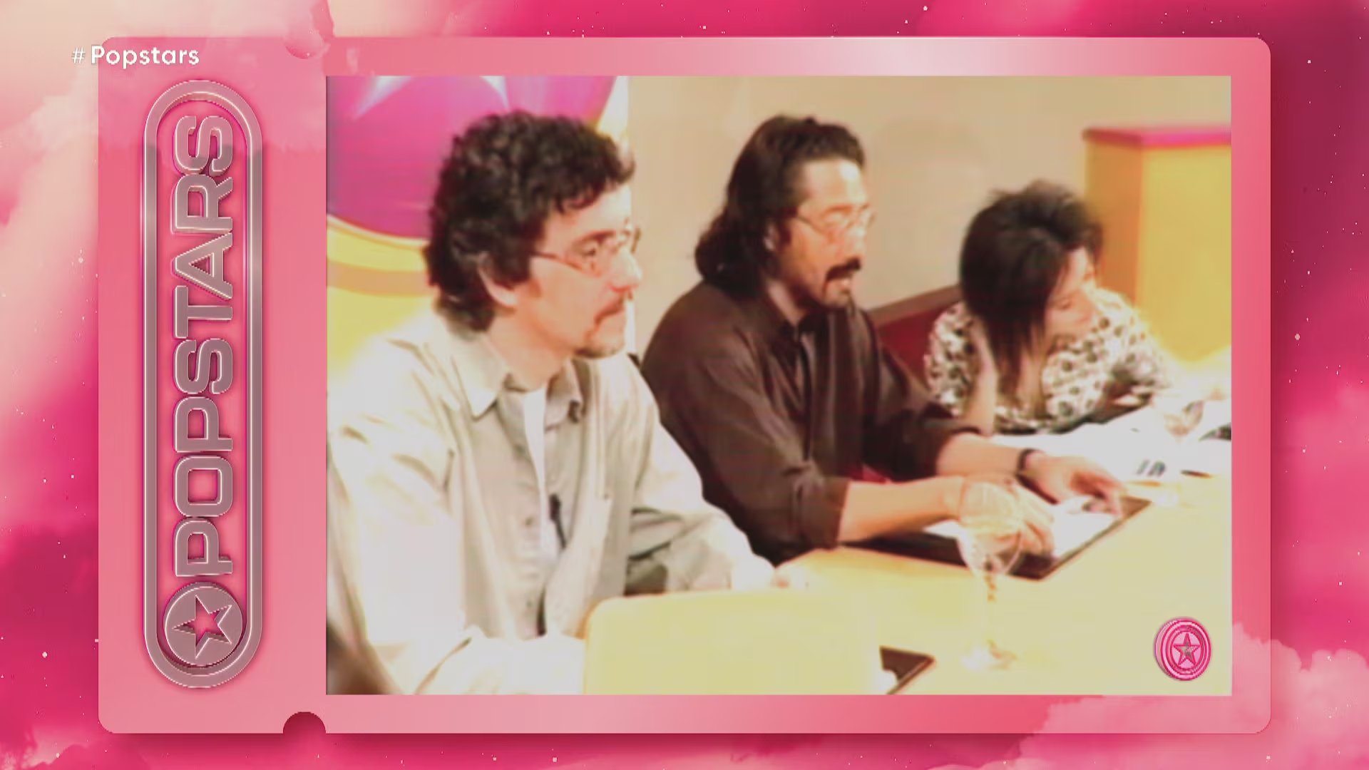 Fernando López Rossi, Pablo Ramírez y Magalí Bachor durante la primera temporada de Popstars 