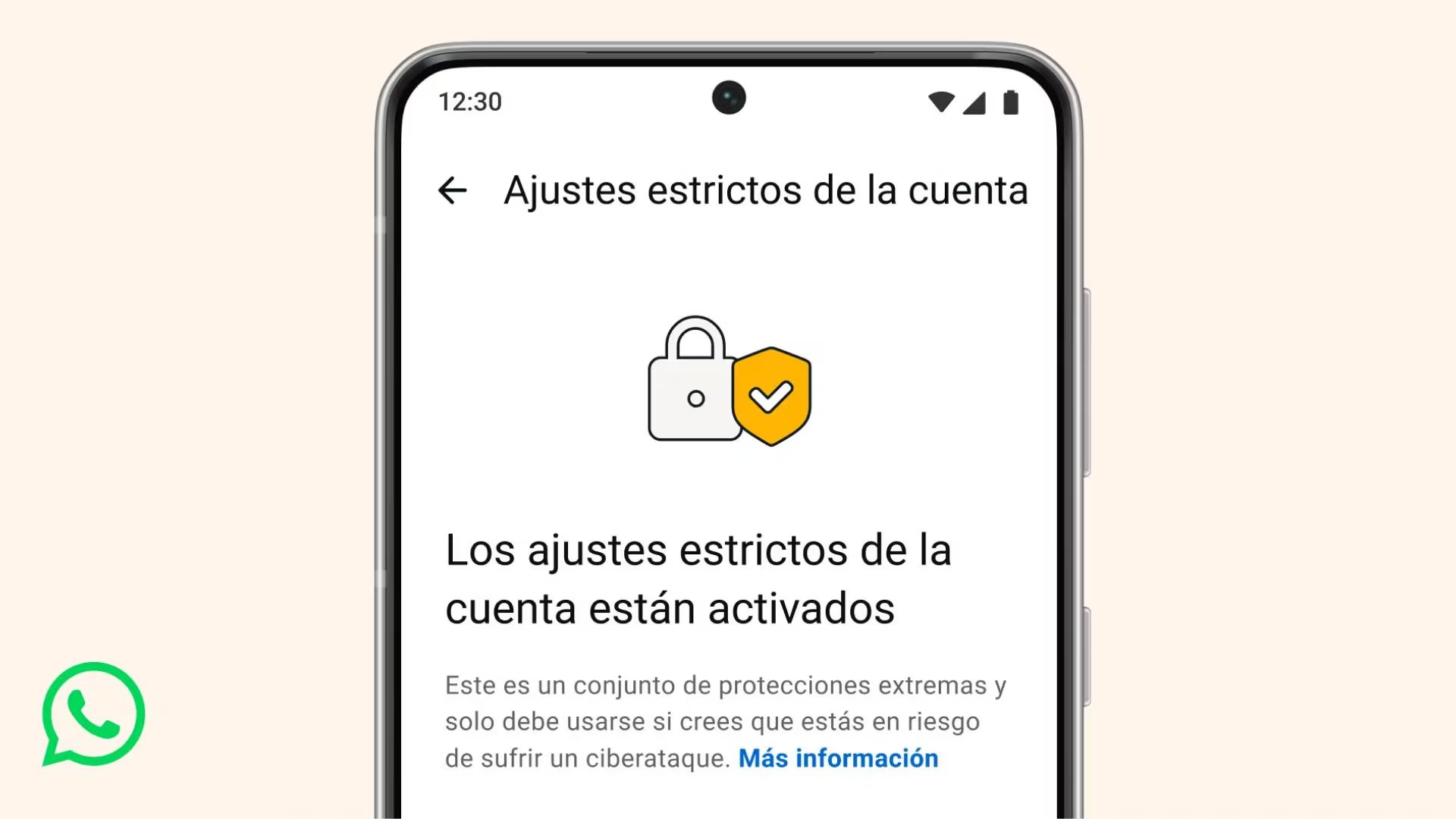 Los ajustes estrictos de la cuenta ayudan a reducir las probabilidades de ser víctimas de estafas. (WhatsApp)