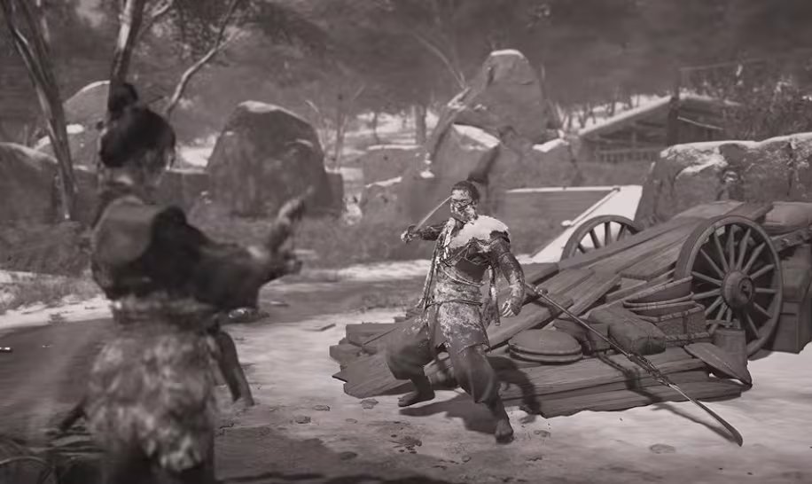 Destaca el uso del filtro visual en blanco y negro, una de las opciones estéticas emblemáticas del juego para recrear el ambiente del cine clásico de samuráis.

(Captura YouTube PlayStation)
