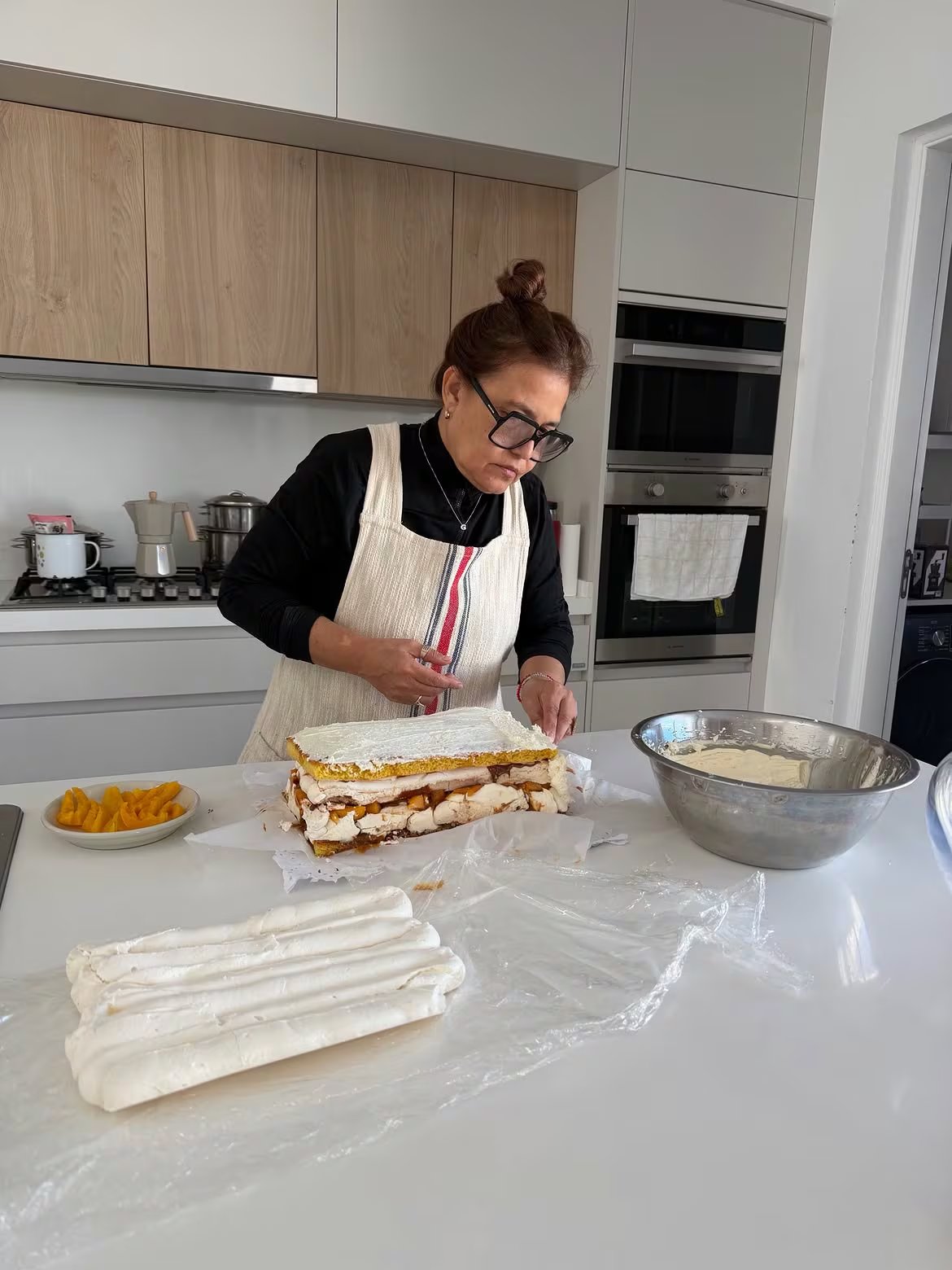 Gabriela, la madre de Emilia, preparó la torta pora el cumpleañero