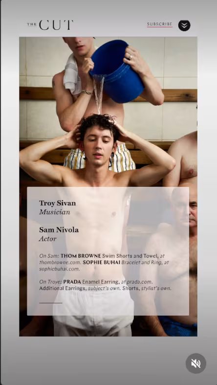 Troye Sivan, Sam Nivola y Jeremy O.Harris, fueron otros de los modelos de esta sesión curada por The Cut