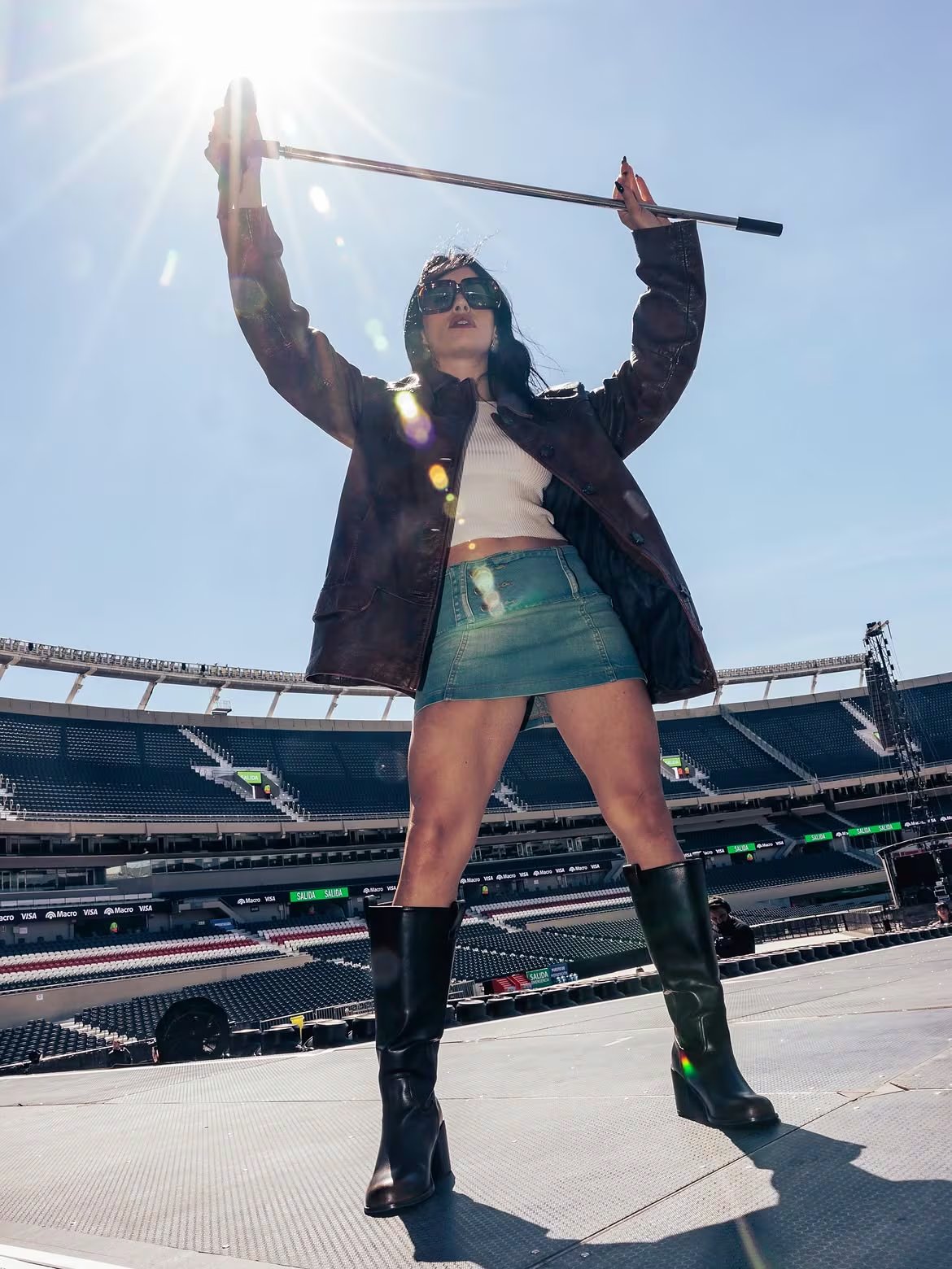 Lali realizó la prueba de sonido en River antes de salir al escenario para el cierre de su gira (Instagram Lali)