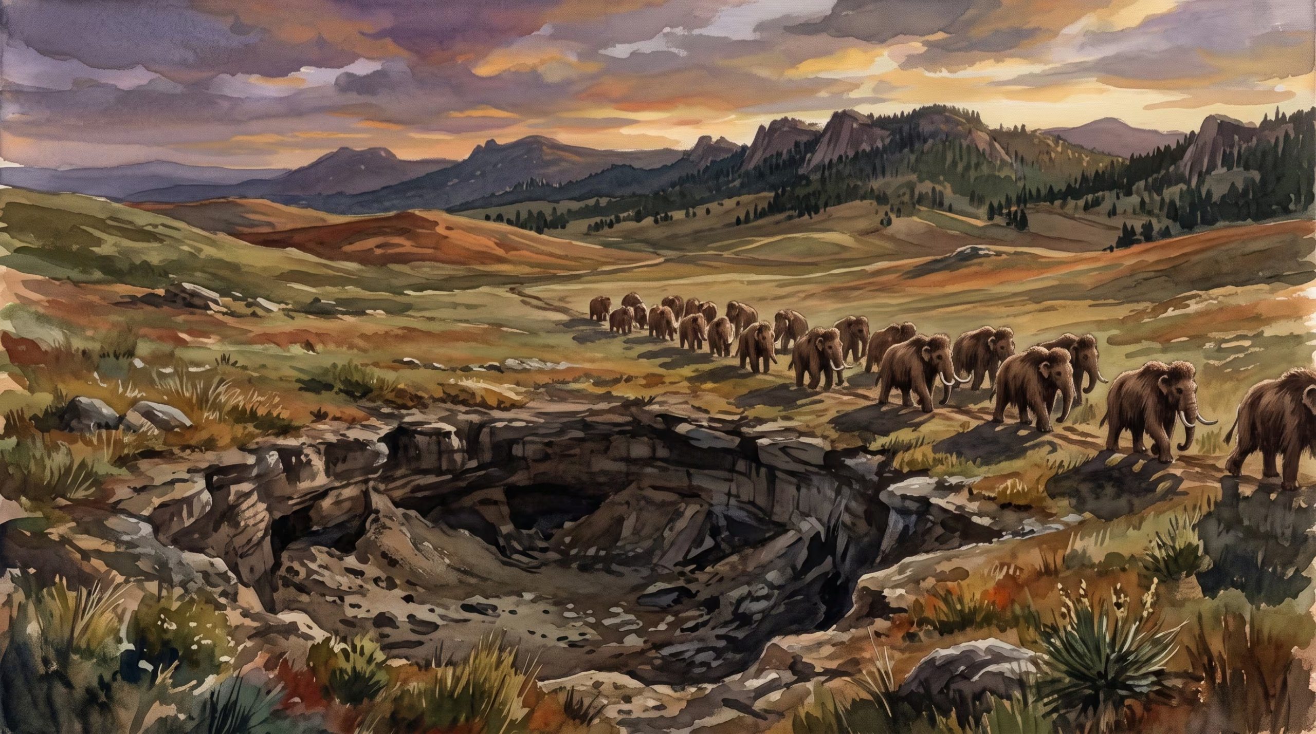 El análisis de luminiscencia de arena y feldespato permitió fechar los sedimentos del Mammoth Site, mientras que el cuarzo solo ofreció una antigüedad mínima de unos 75.000 años (Imagen Ilustrativa Infobae)